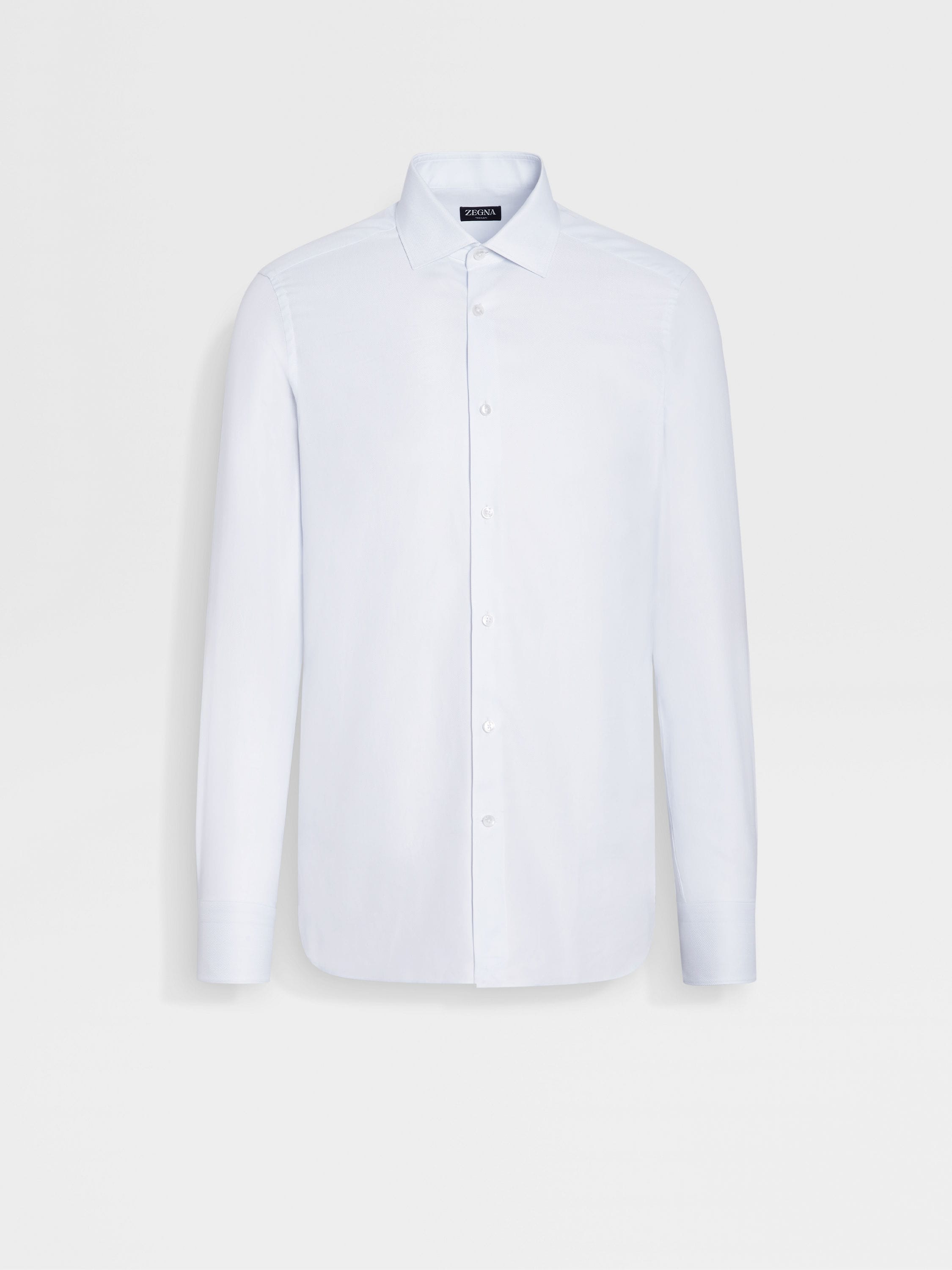 Light Blue Micro-structured Trecapi Cotton Shirt Main product photo