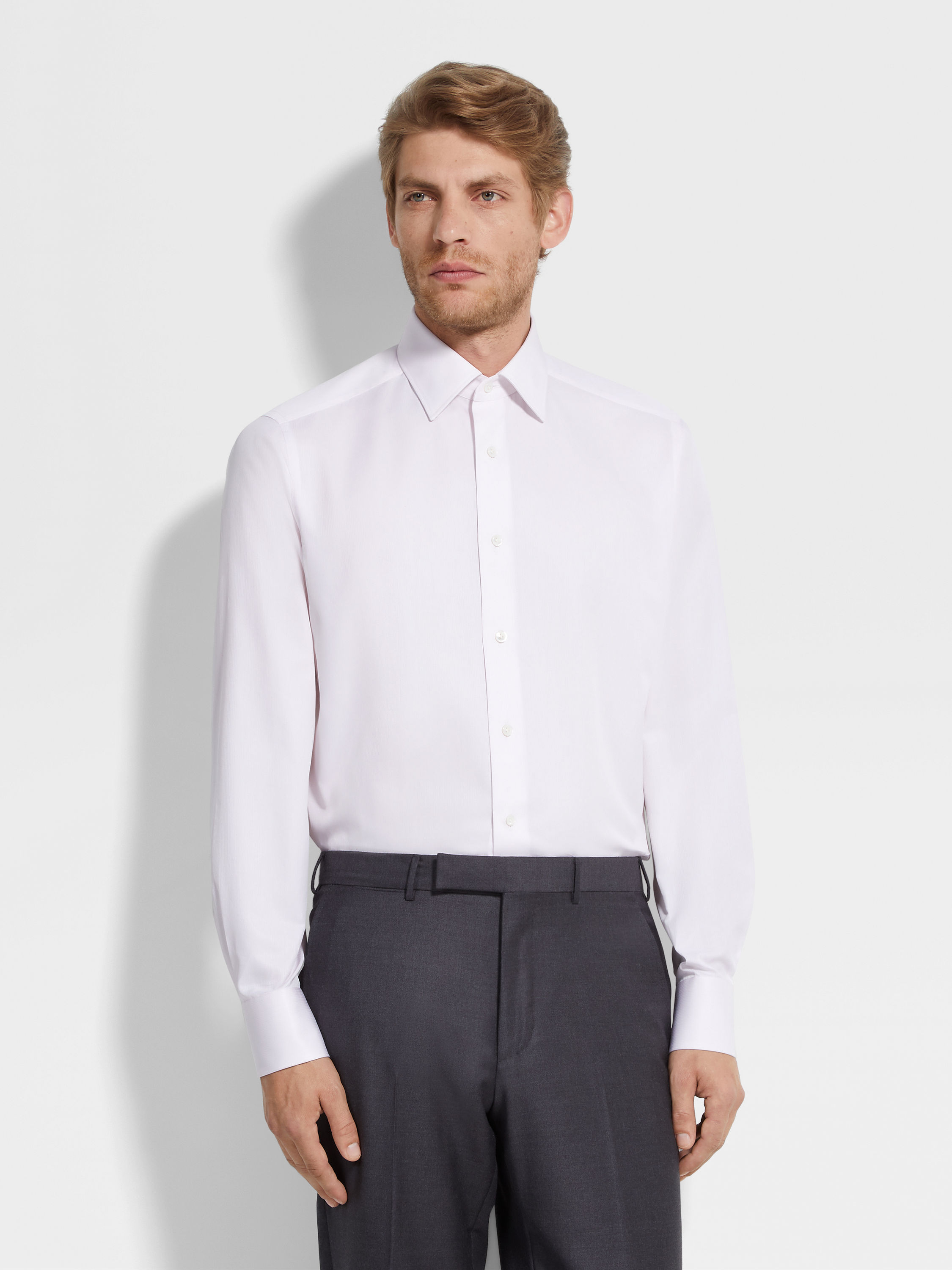 Light Pink Centoventimila Cotton Shirt Product detail photo #2