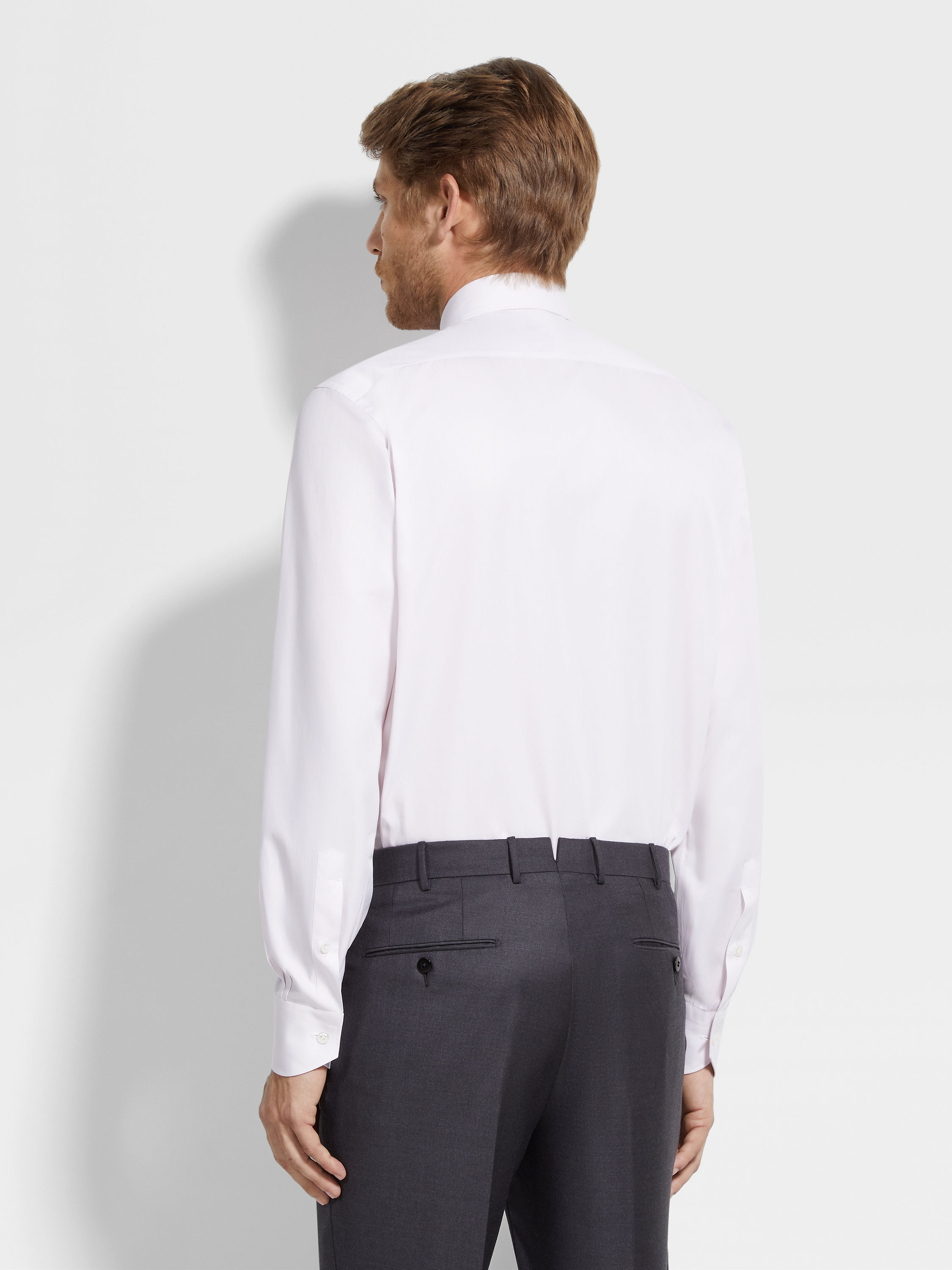 Light Pink Centoventimila Cotton Shirt Product detail photo #3