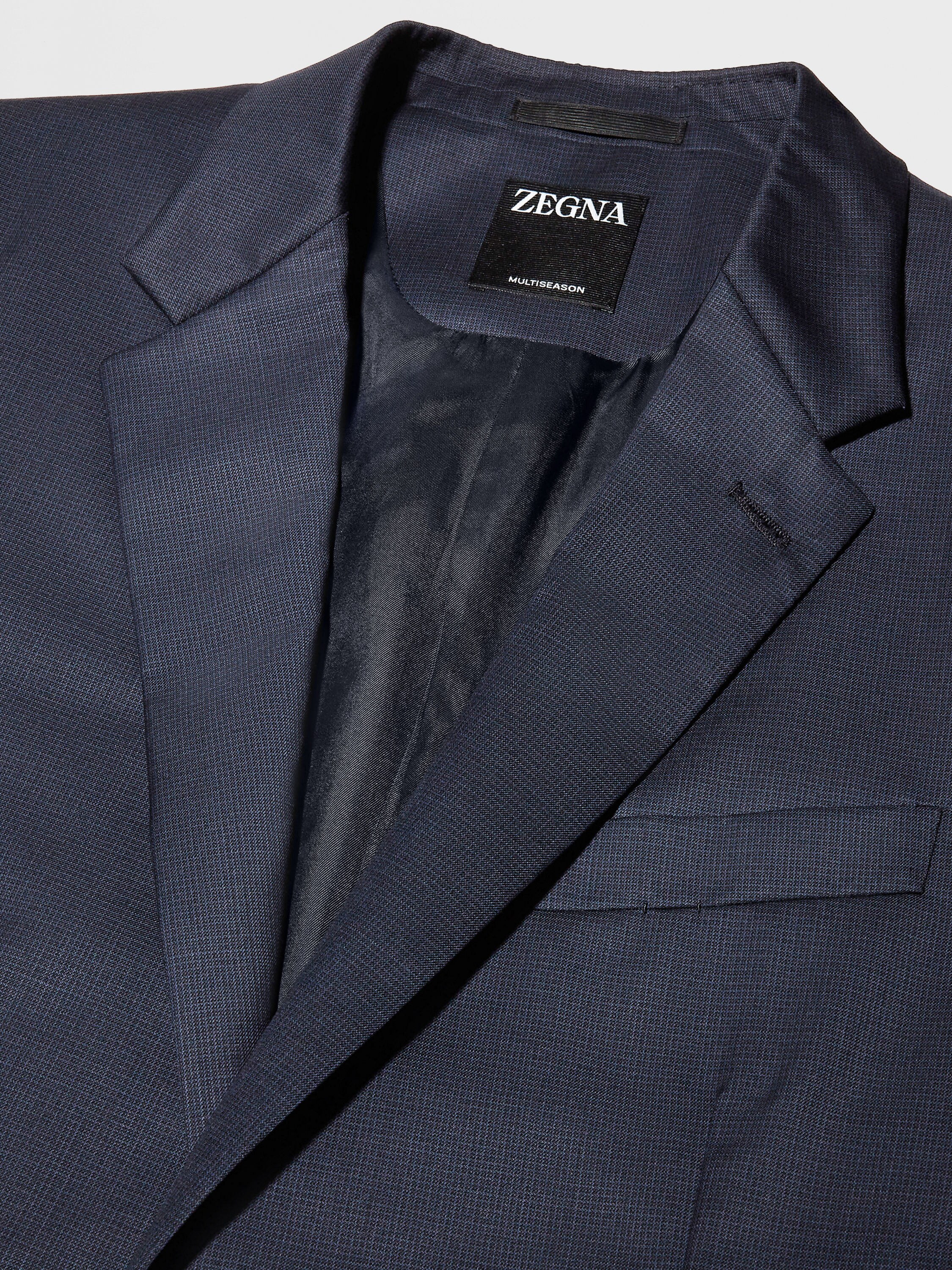 Blue and Navy Blue Multiseason Wool Suit Product detail photo #2