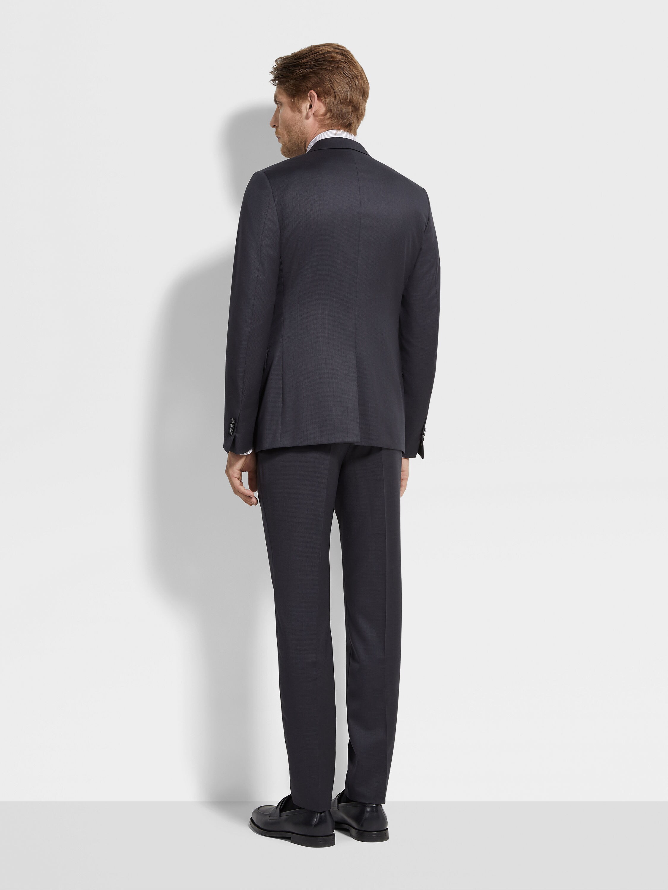 Dark Grey and Black Multiseason Wool Suit Product detail photo #3