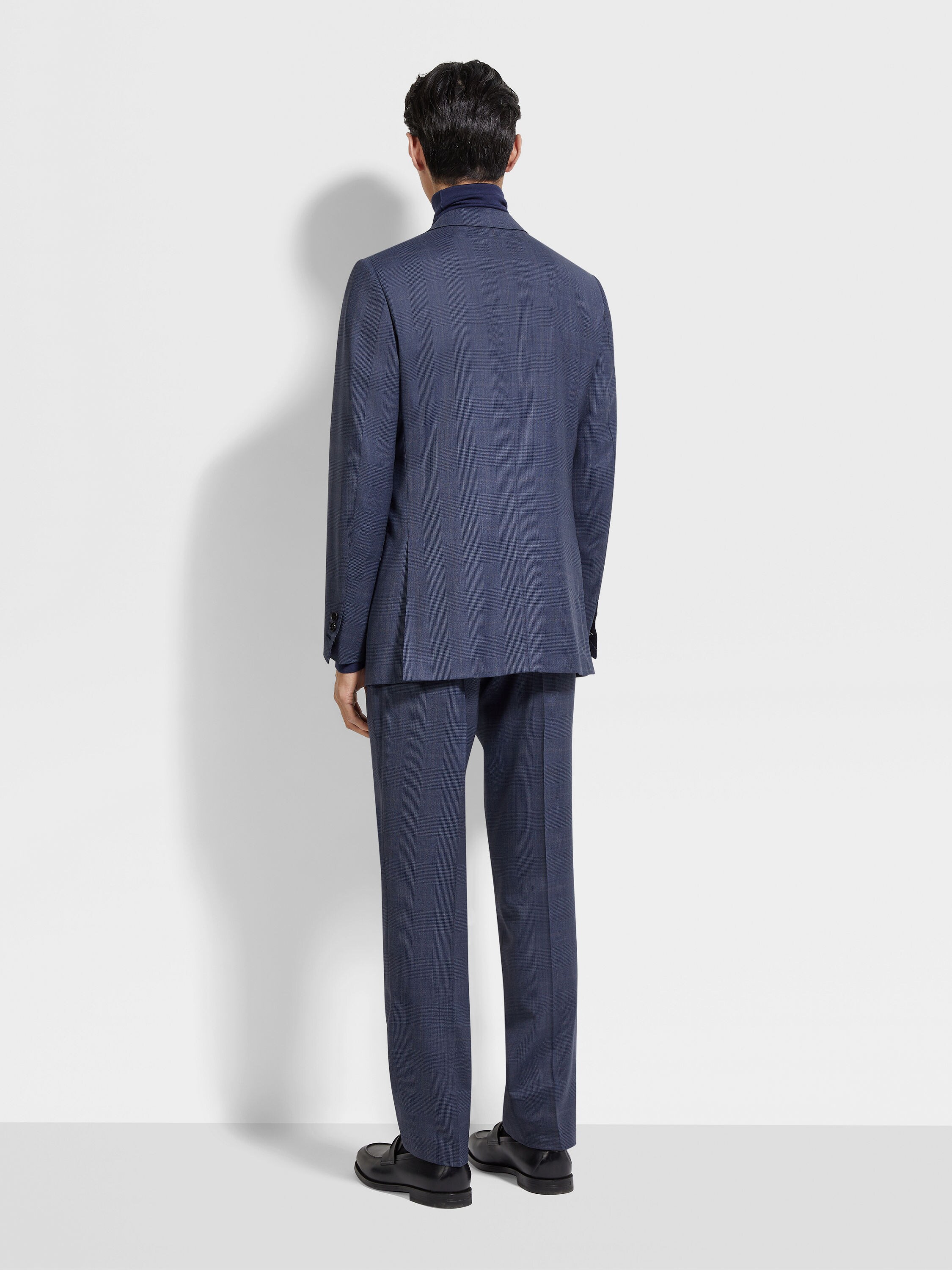 蓝色 Centoventimila 羊毛西装 产品细节图 #3