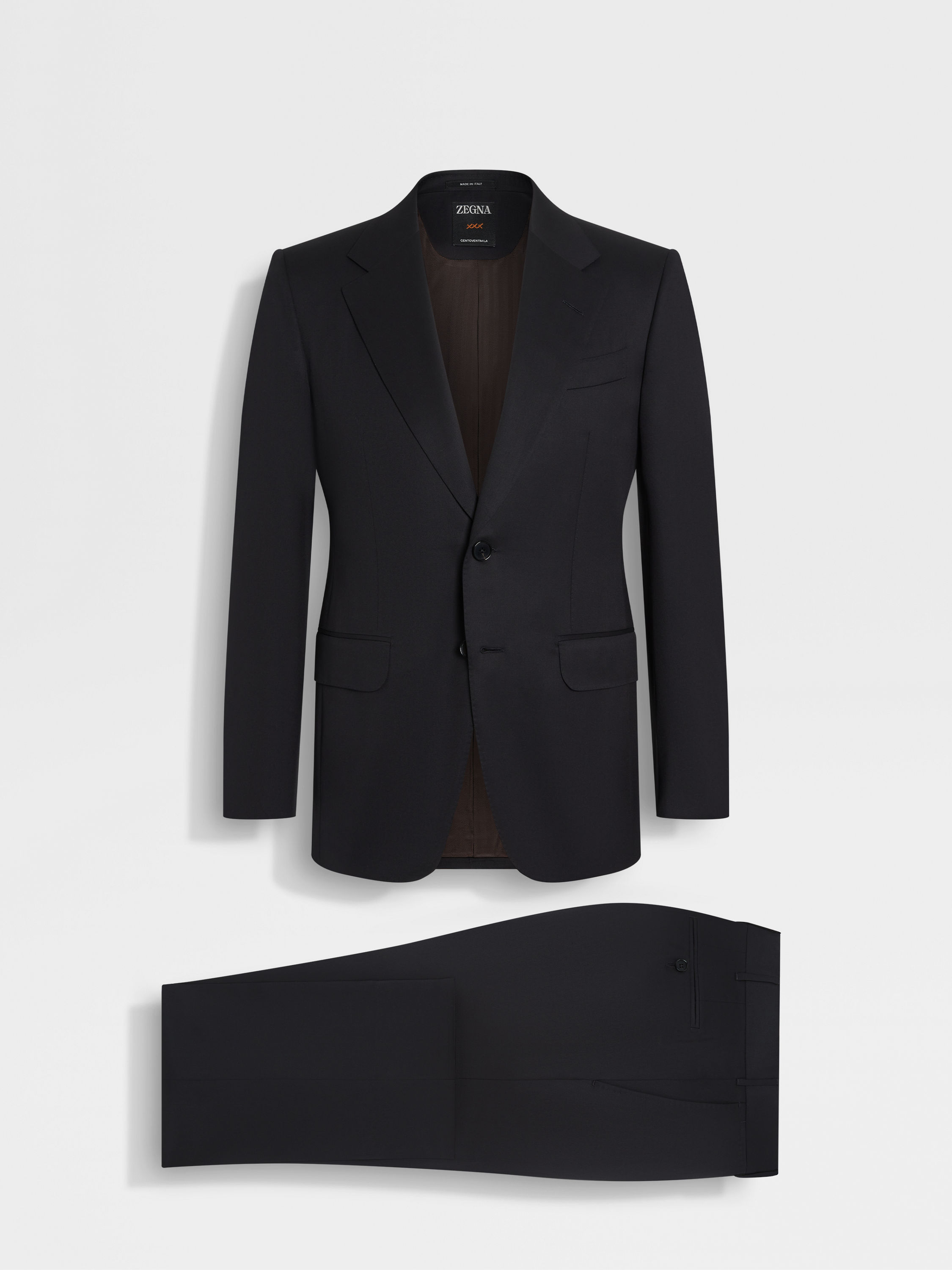 Black Centoventimila Wool Suit Product detail photo #1