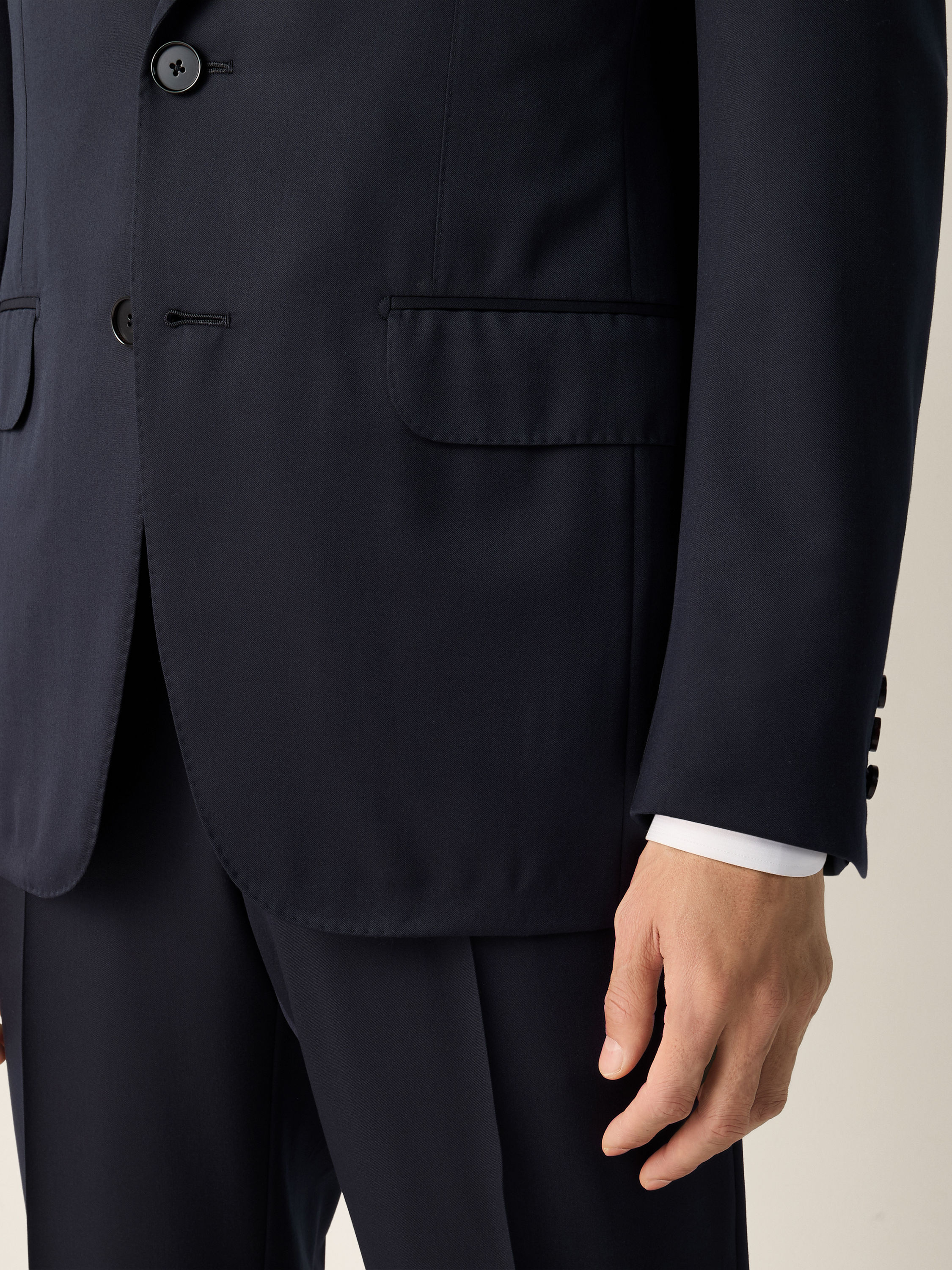 Navy Blue Centoventimila Wool Suit Product detail photo #2