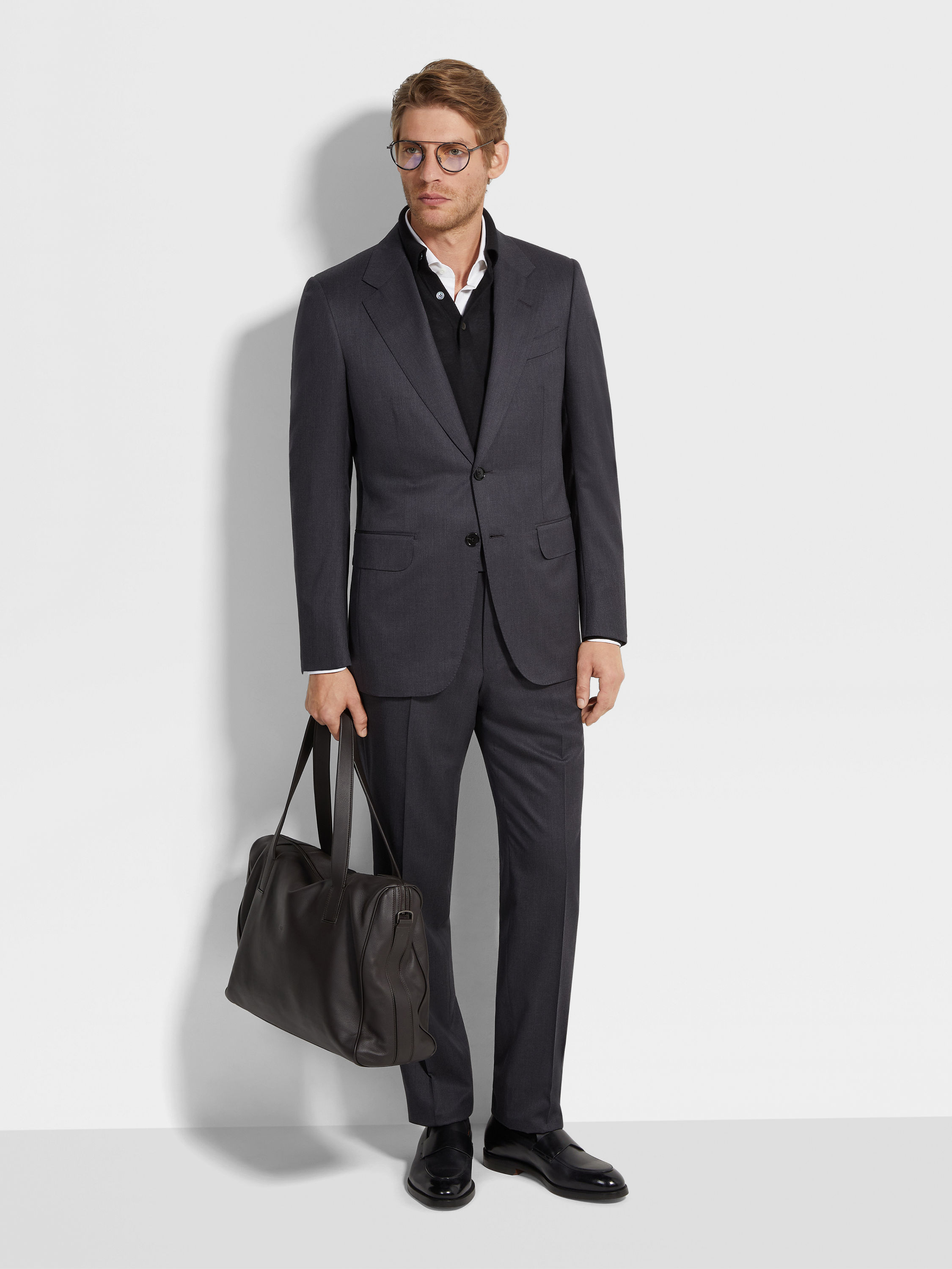 Grey Centoventimila Wool Suit Main product photo