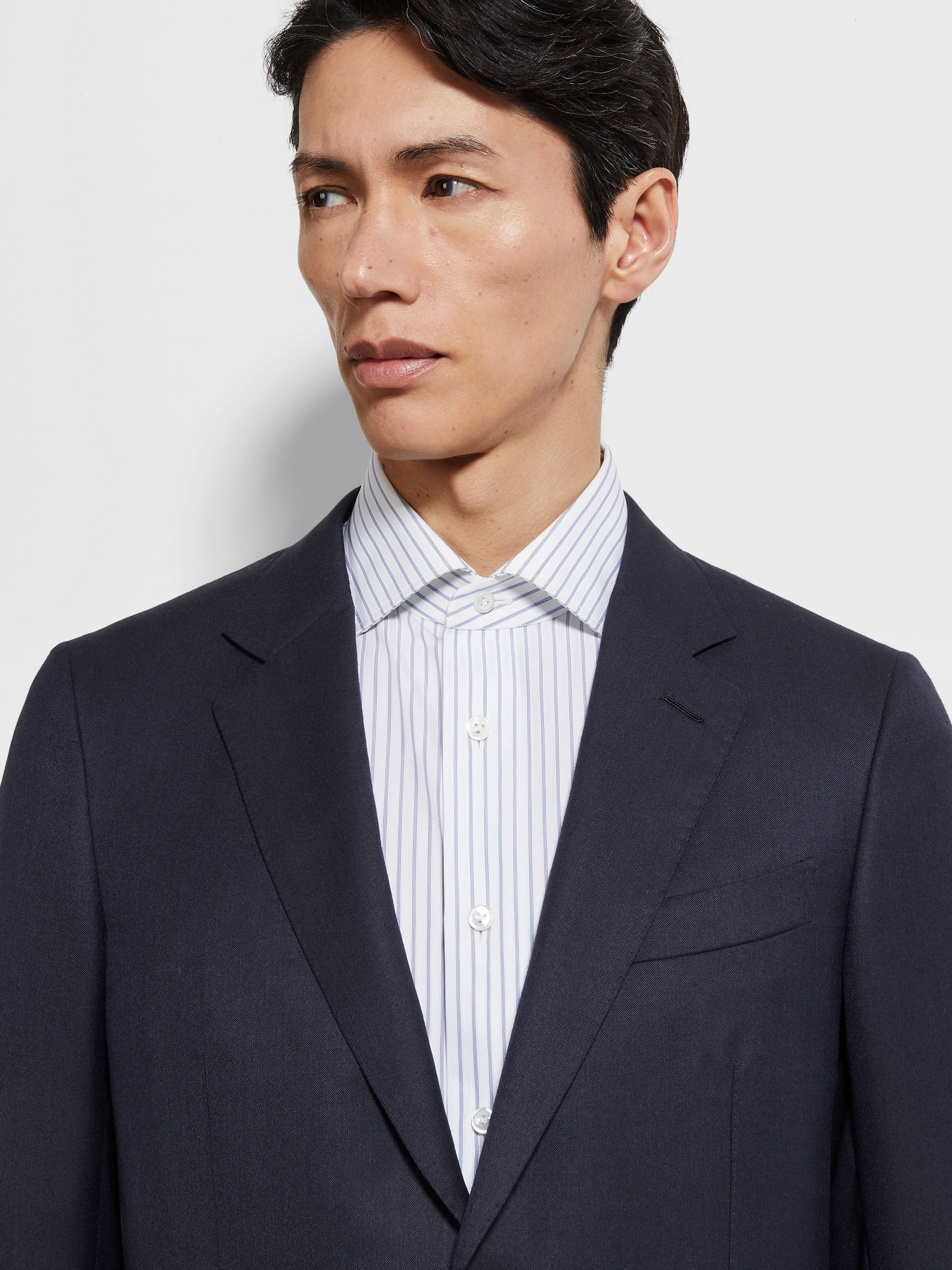 Navy Blue Oasi Cashmere Suit Product detail photo #2