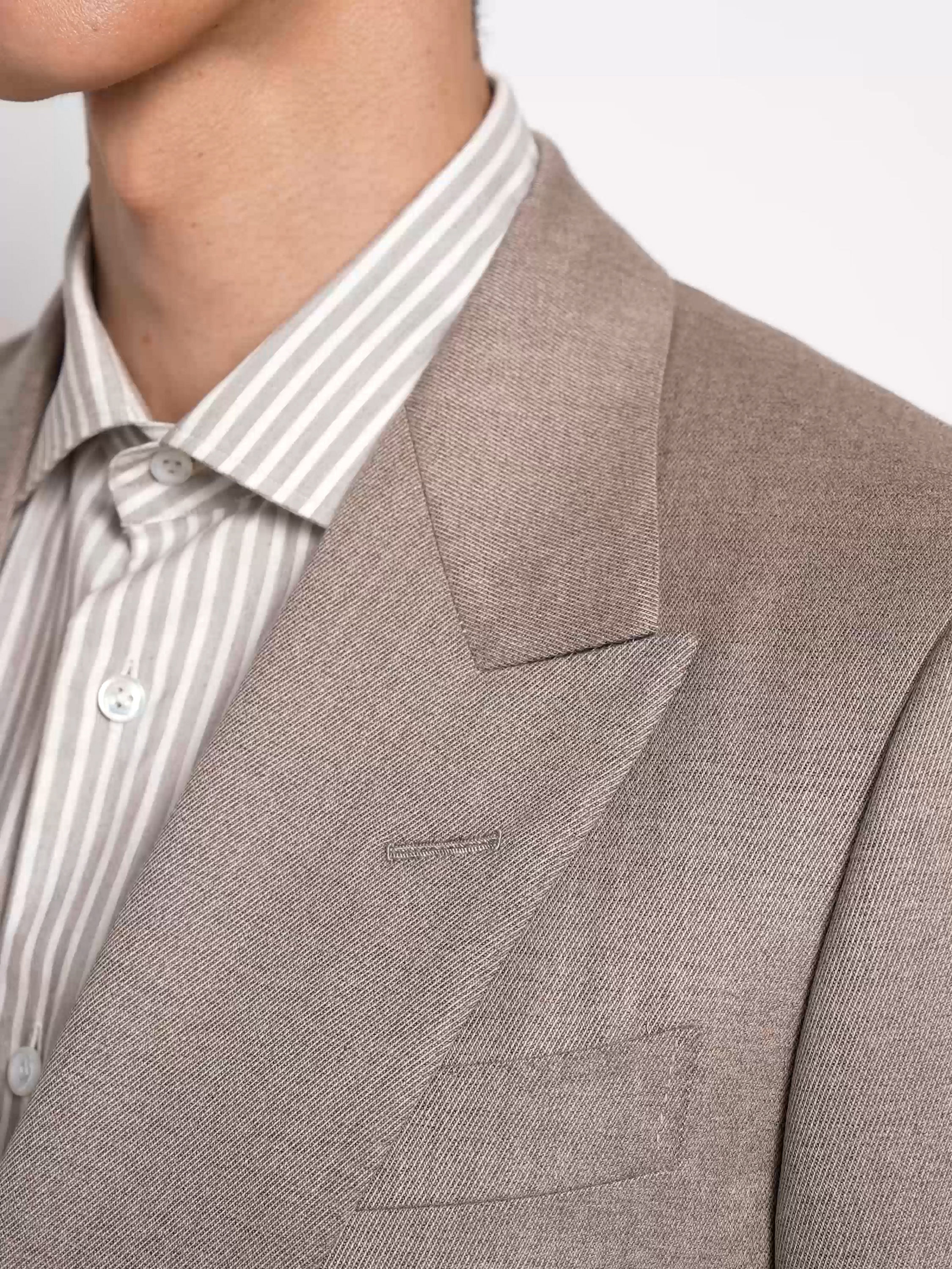 Light Taupe 15milmil15 Wool Suit