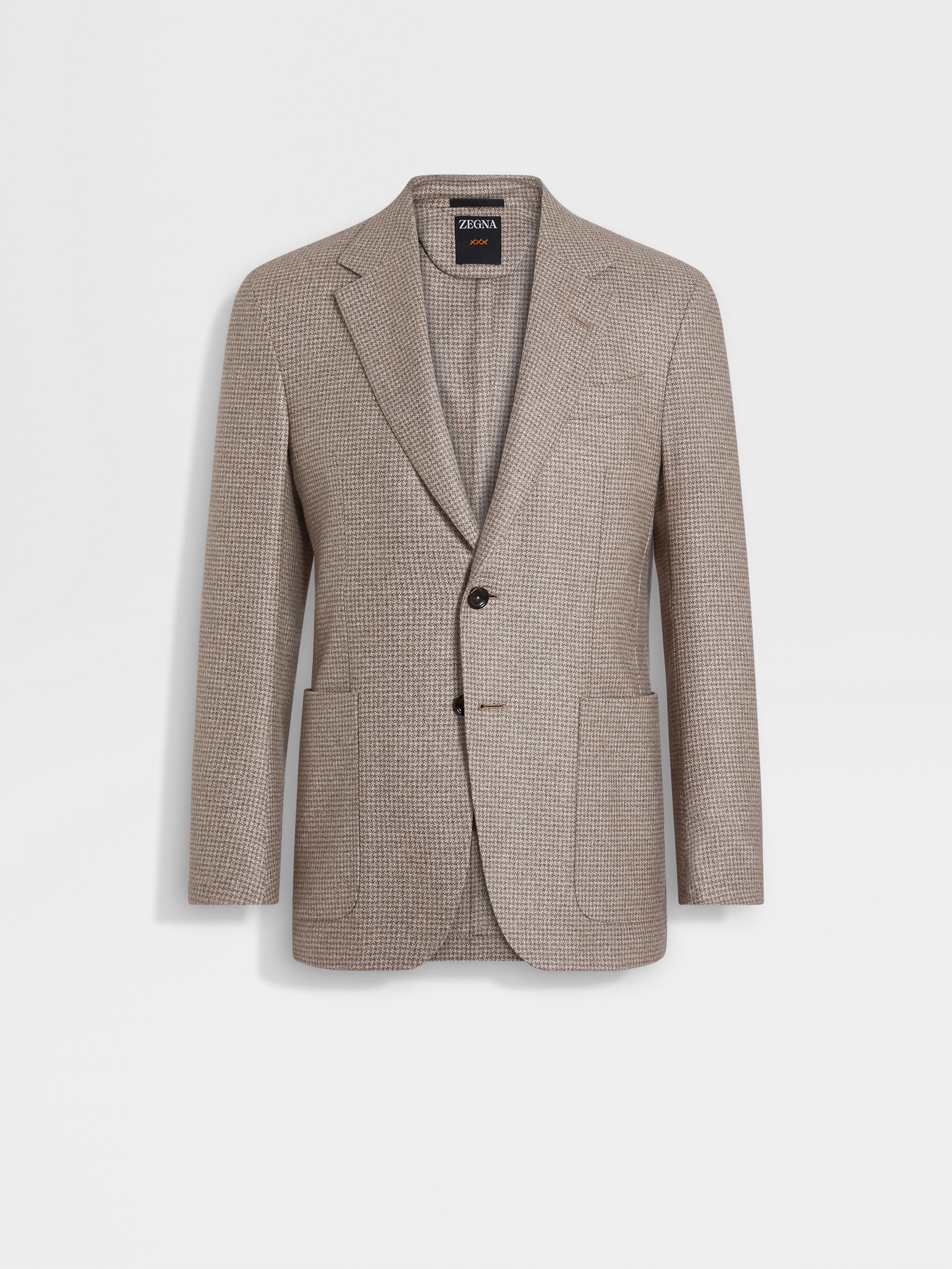 Light Beige and Light Taupe Silk and Cashmere Jacket Main product photo
