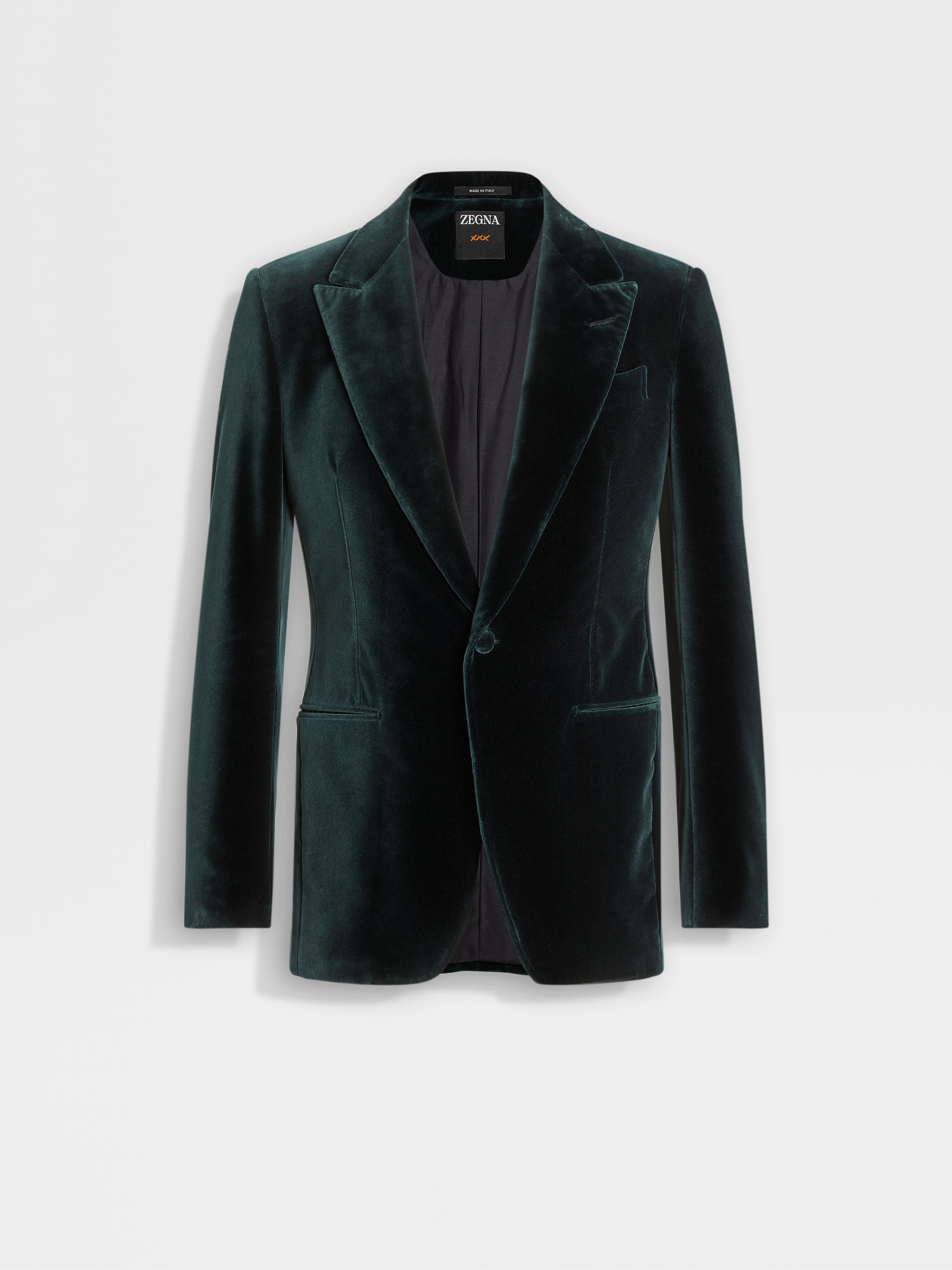 Dark Teal Blue Cotton Jacket Main product photo