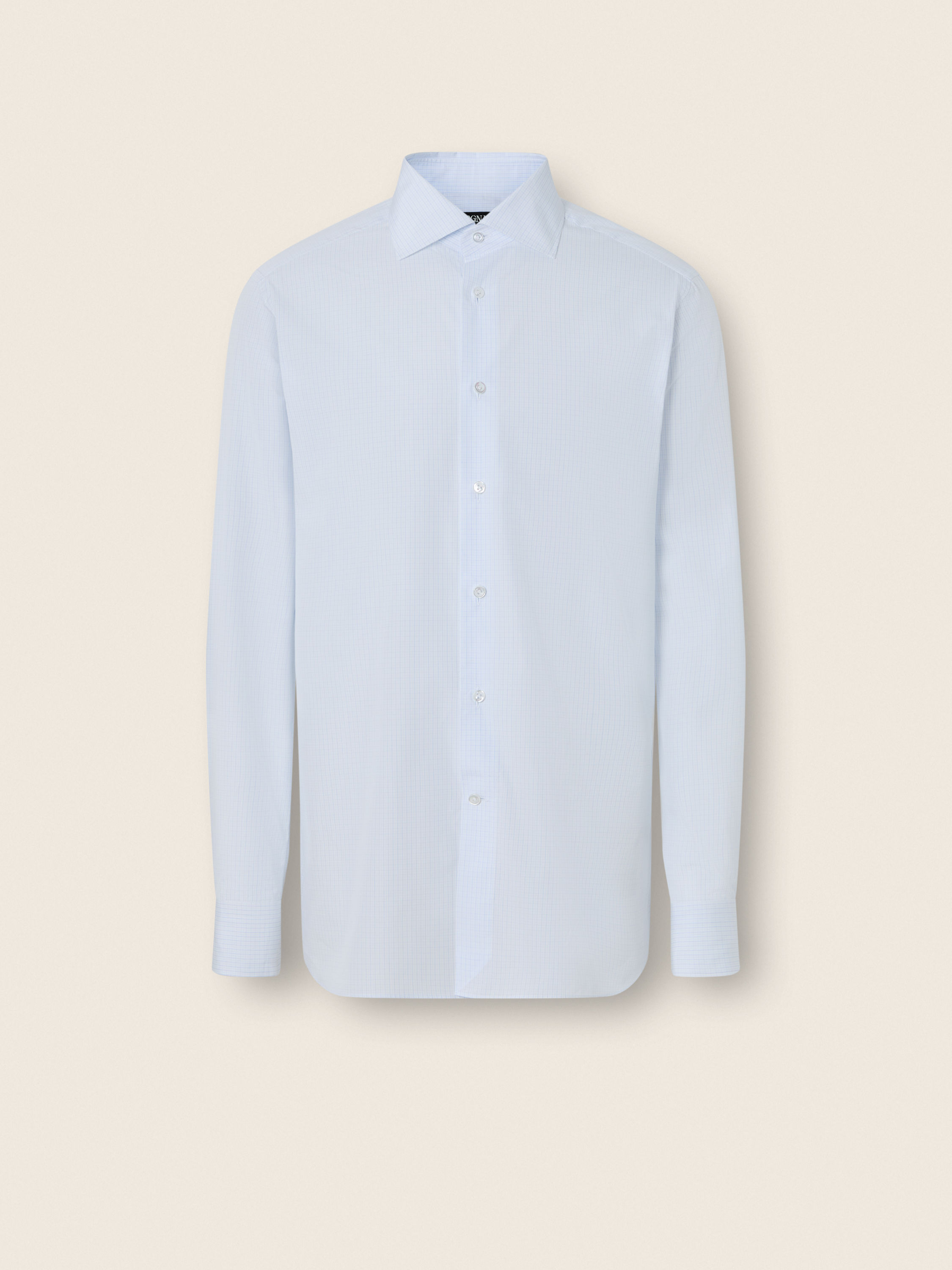 Light Blue and White Checked Cotton Shirt Main product photo