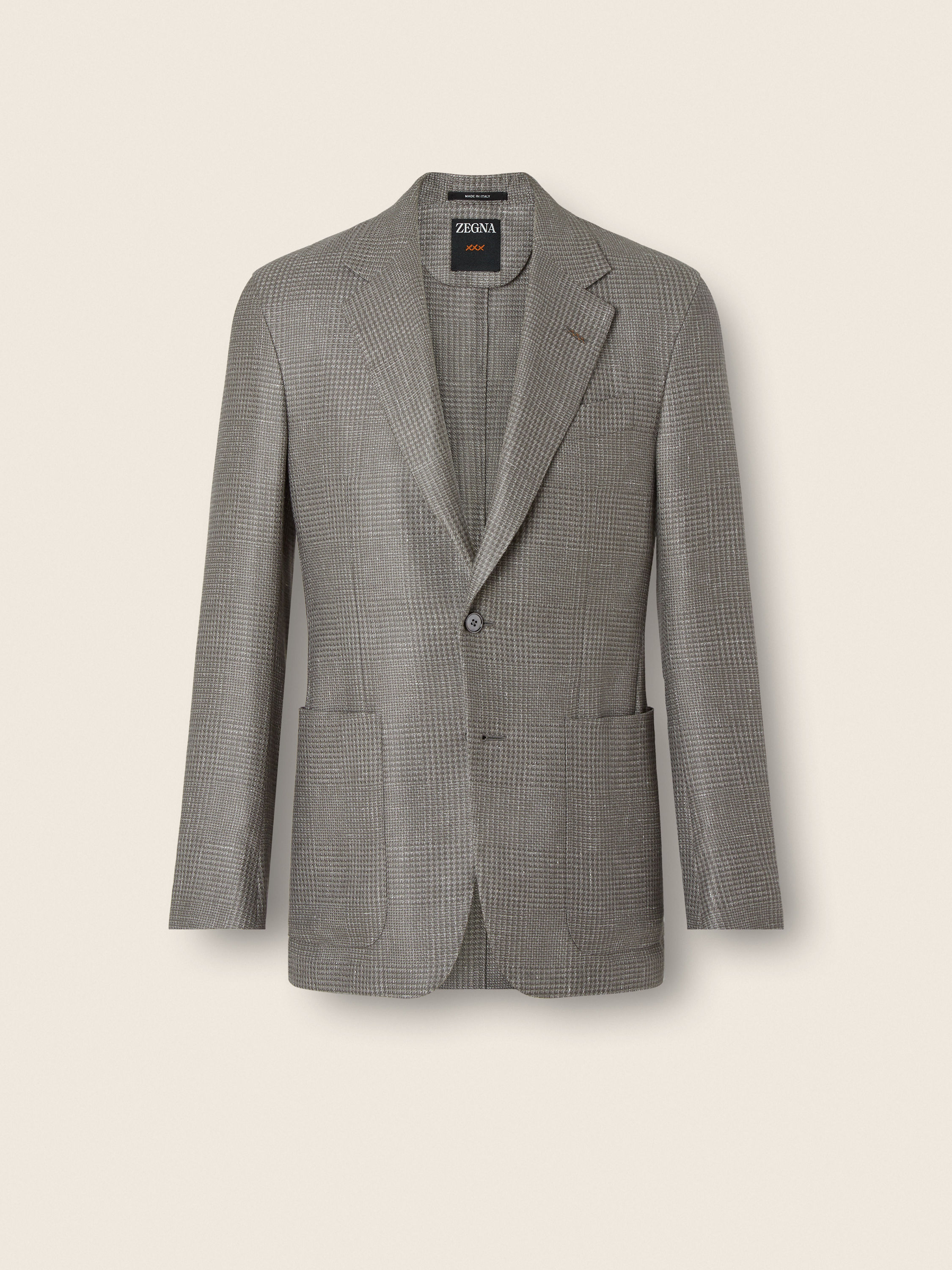Dark Taupe Cashmere Silk and Linen Jacket Main product photo