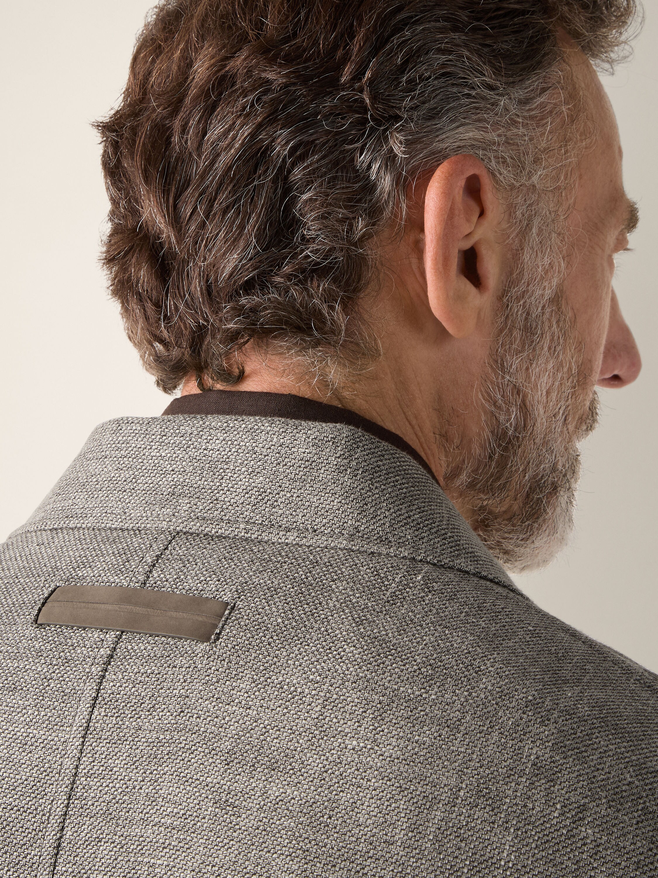 山羊绒、亚麻及桑蚕丝工装夹克 产品细节图 #2