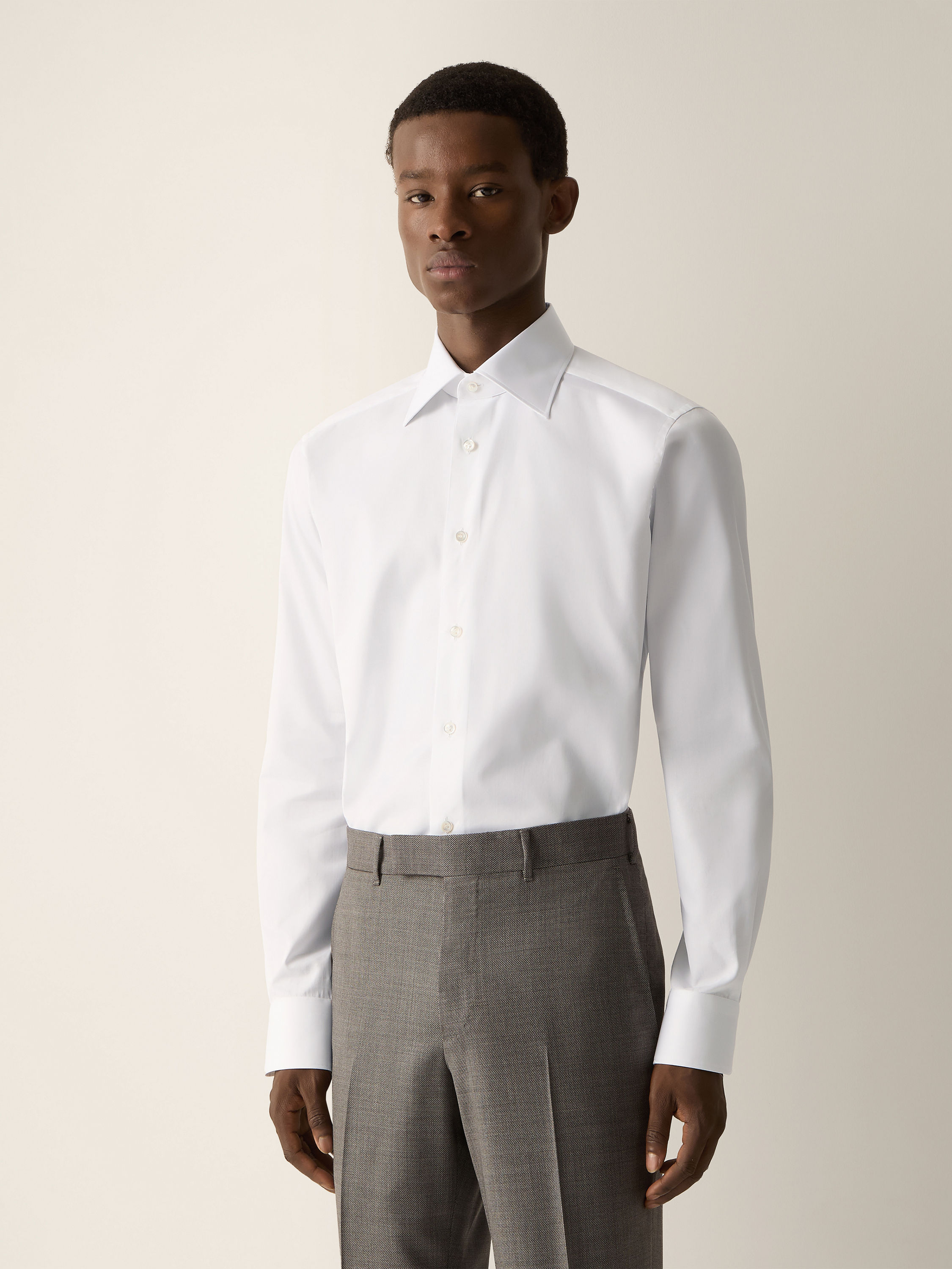 Optical White 300 Cotton Shirt Product detail photo #3