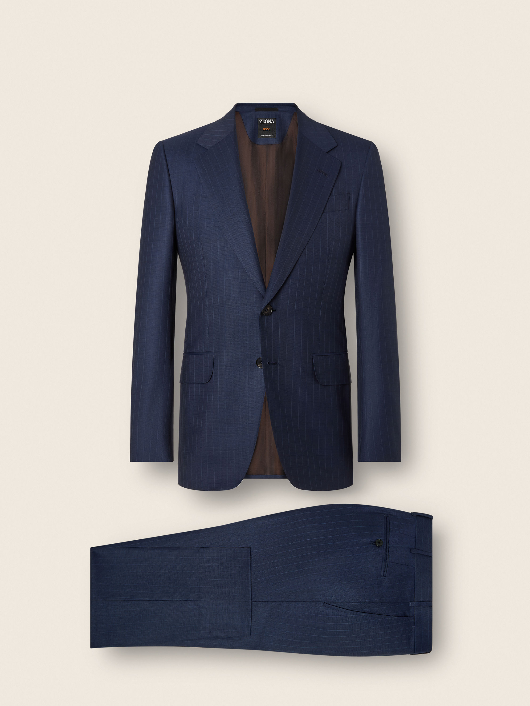 Navy Blue Trofeo 120mila Wool Suit Product detail photo #1