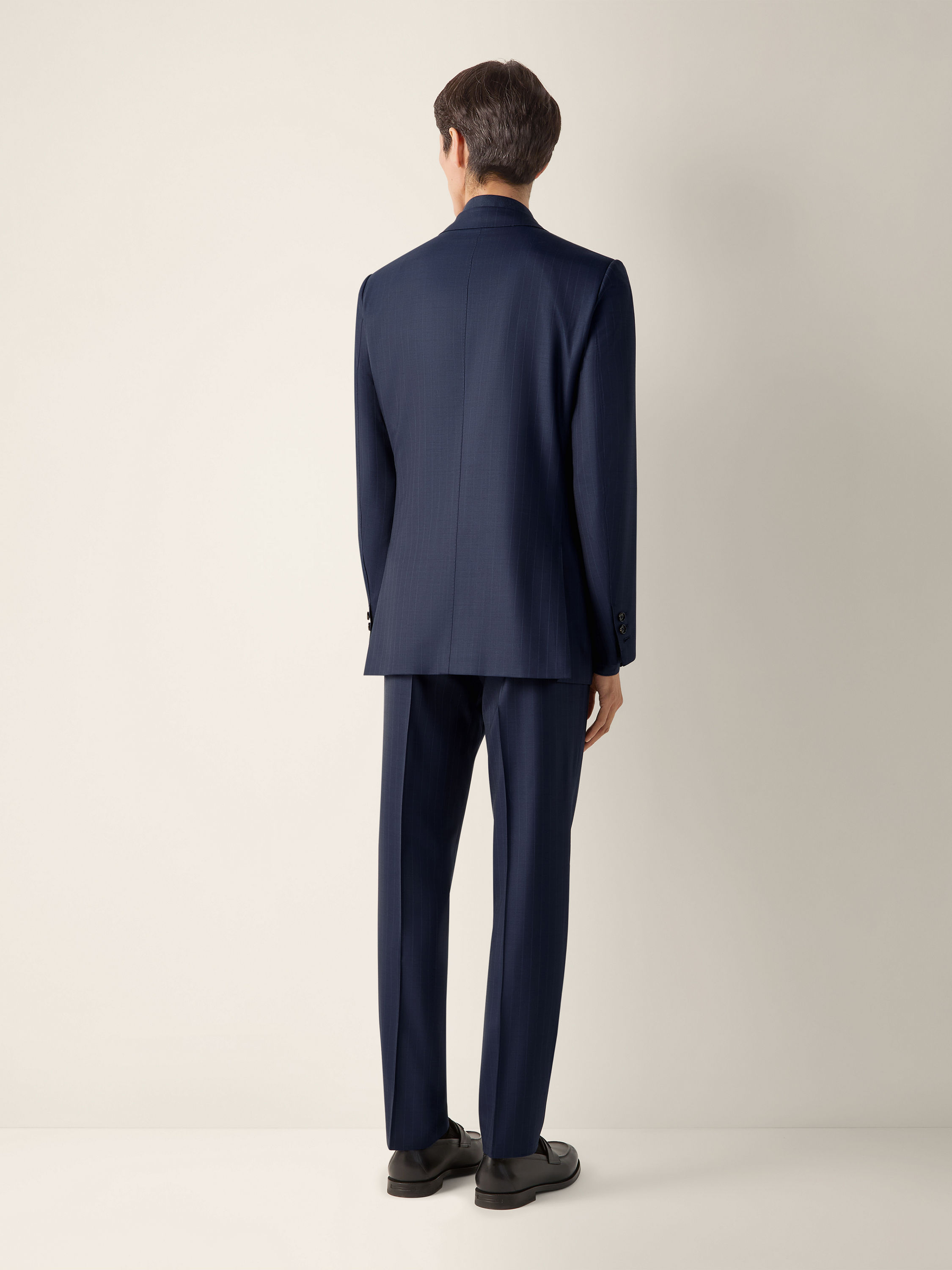 Navy Blue Trofeo 120mila Wool Suit Product detail photo #5