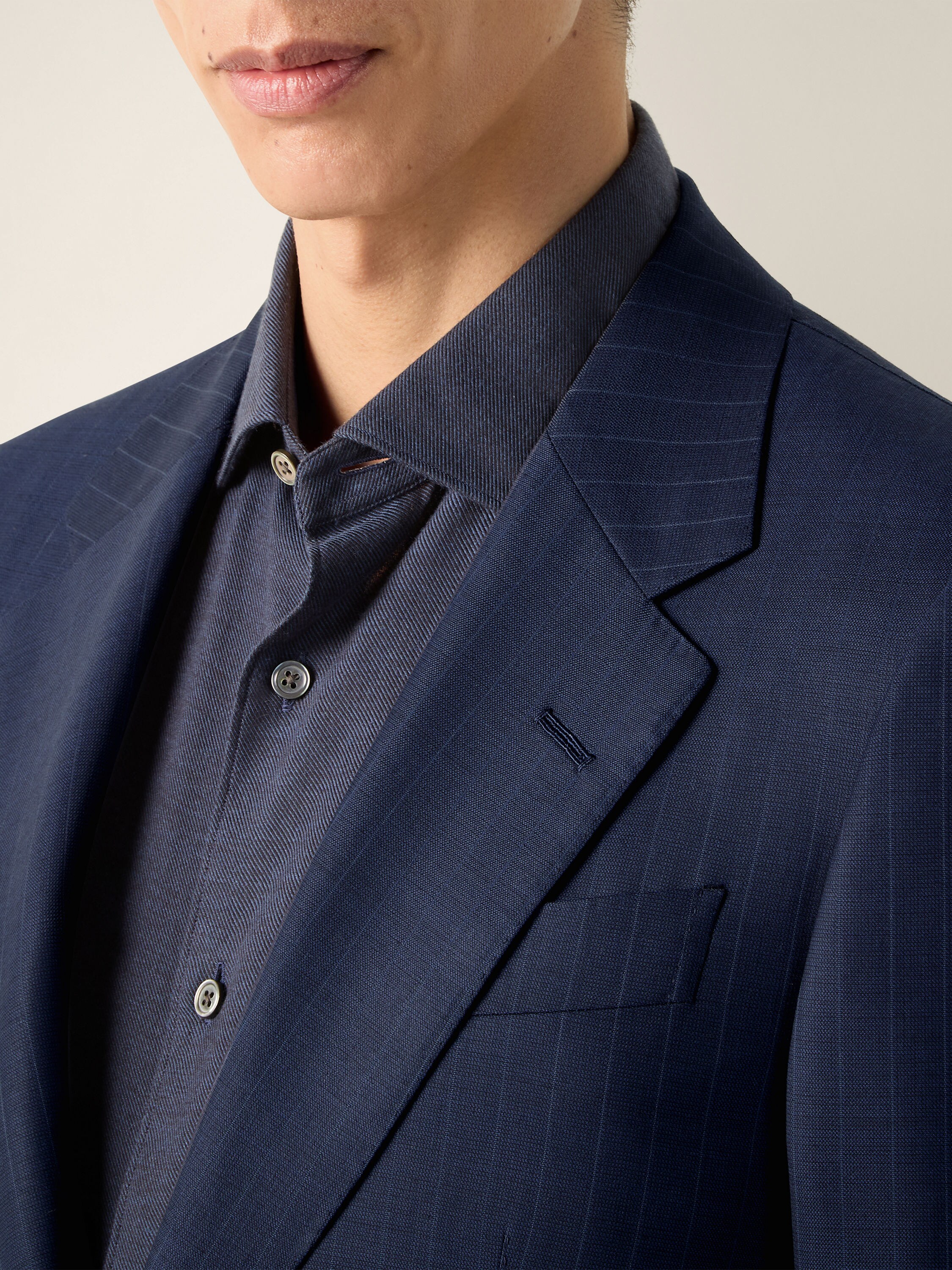 Navy Blue Trofeo 120mila Wool Suit Product detail photo #2