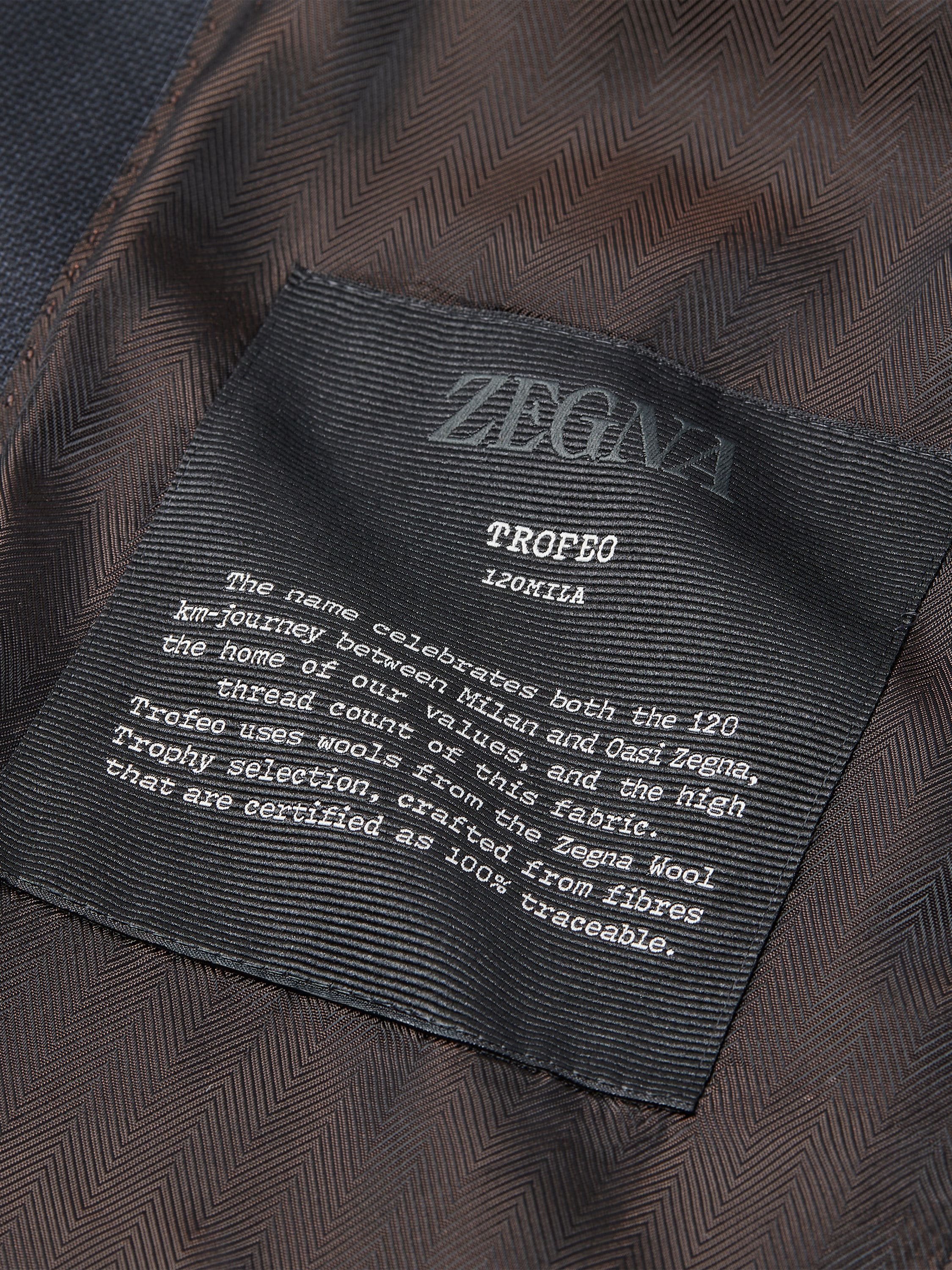 Dark Grey Trofeo 120mila Wool Suit Product detail photo #2