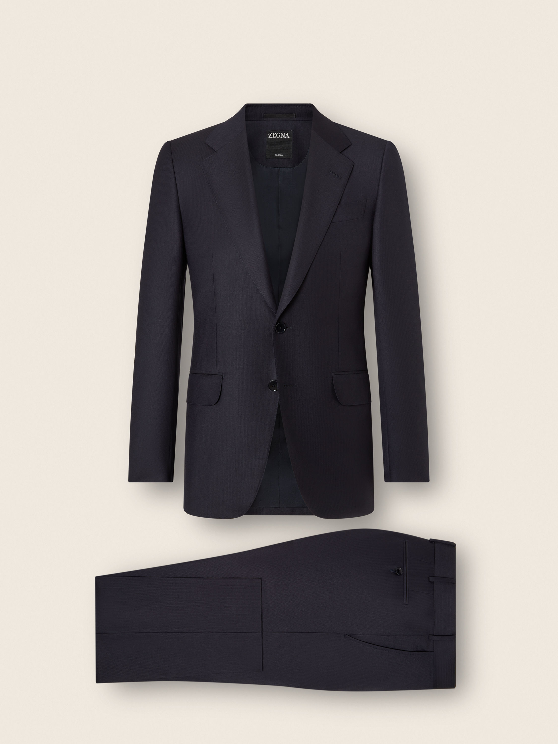 Navy Blue Trofeo Selection Wool Suit Product detail photo #1