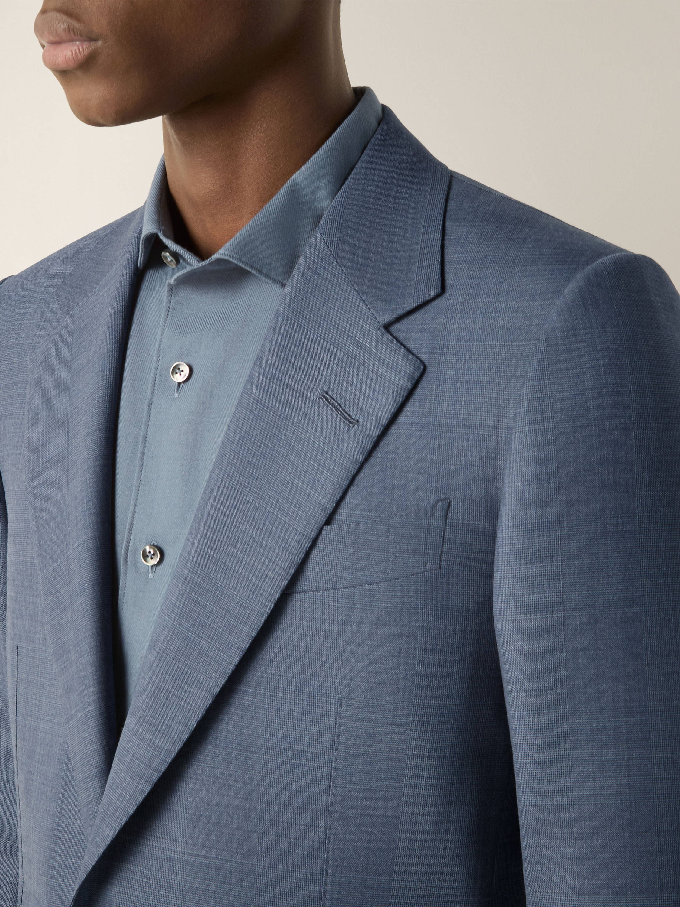 Light Blue Trofeo 120mila Wool Suit Product detail photo #2