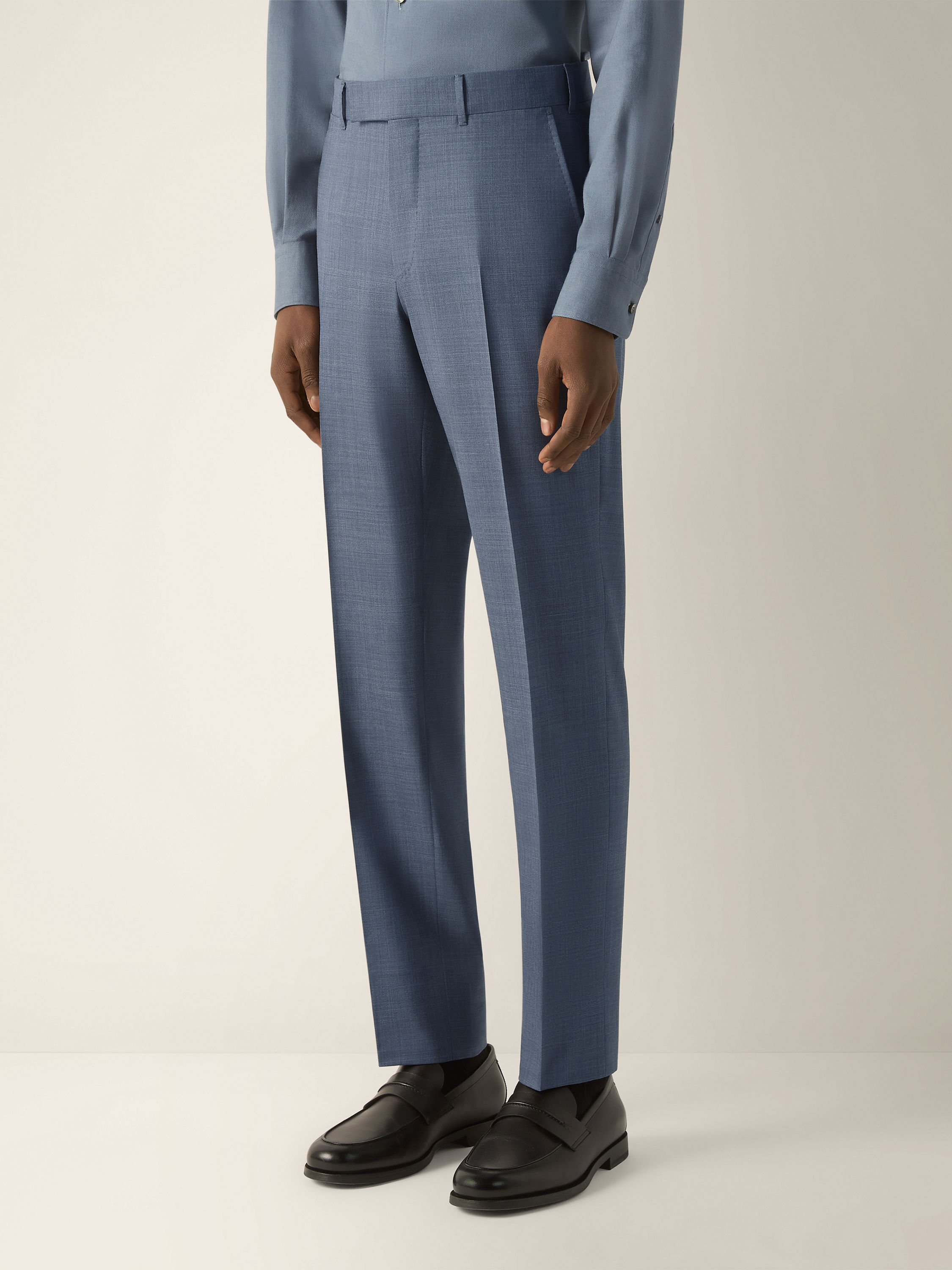Light Blue Trofeo 120mila Wool Suit Product detail photo #3
