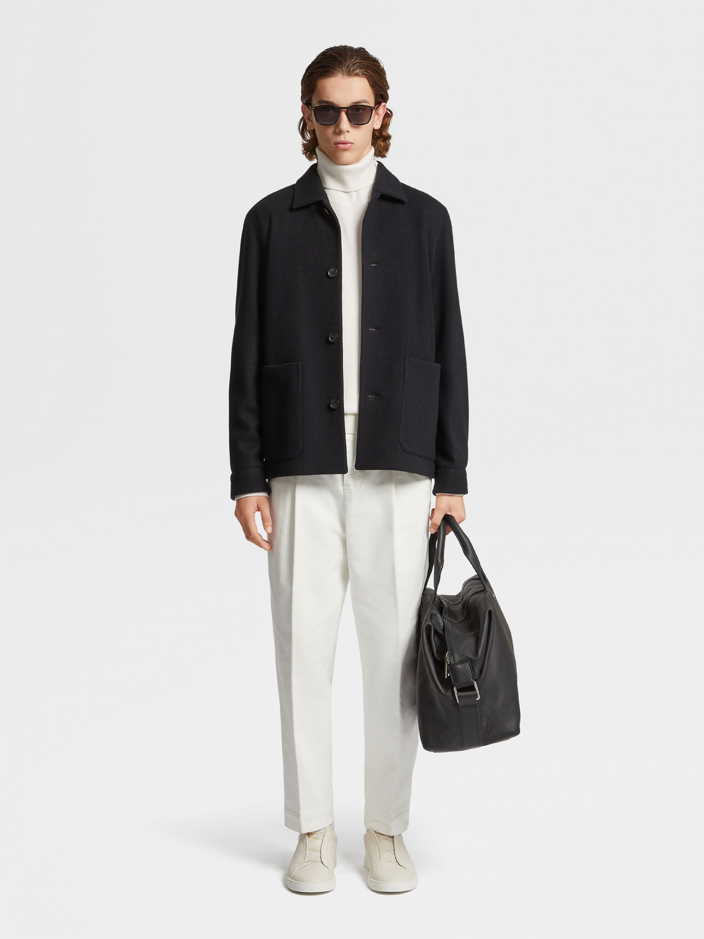 羊毛及山羊绒材质 Alpe 工装夹克 產品細節圖 #1