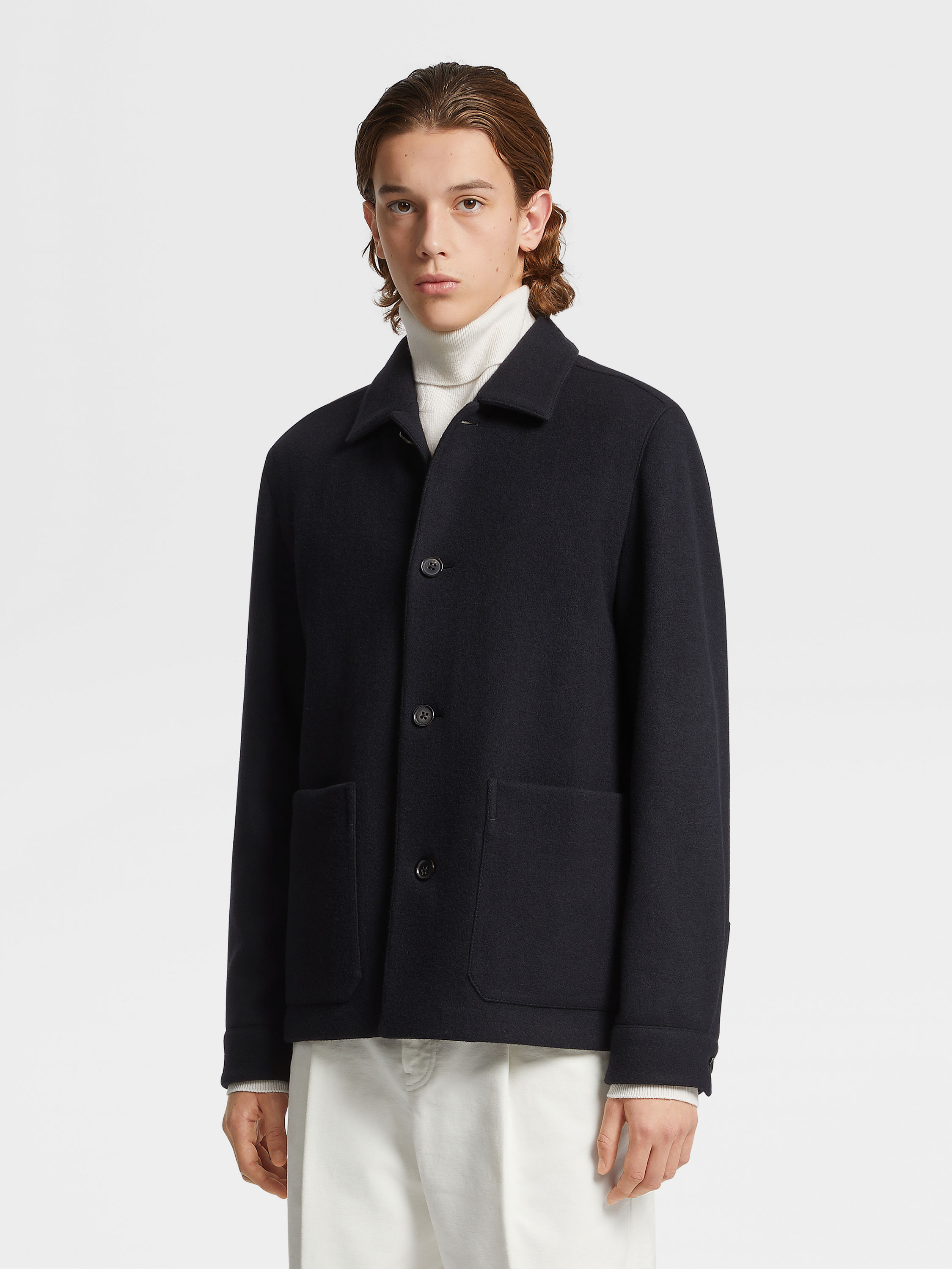 羊毛及山羊绒材质 Alpe 工装夹克 產品細節圖 #3