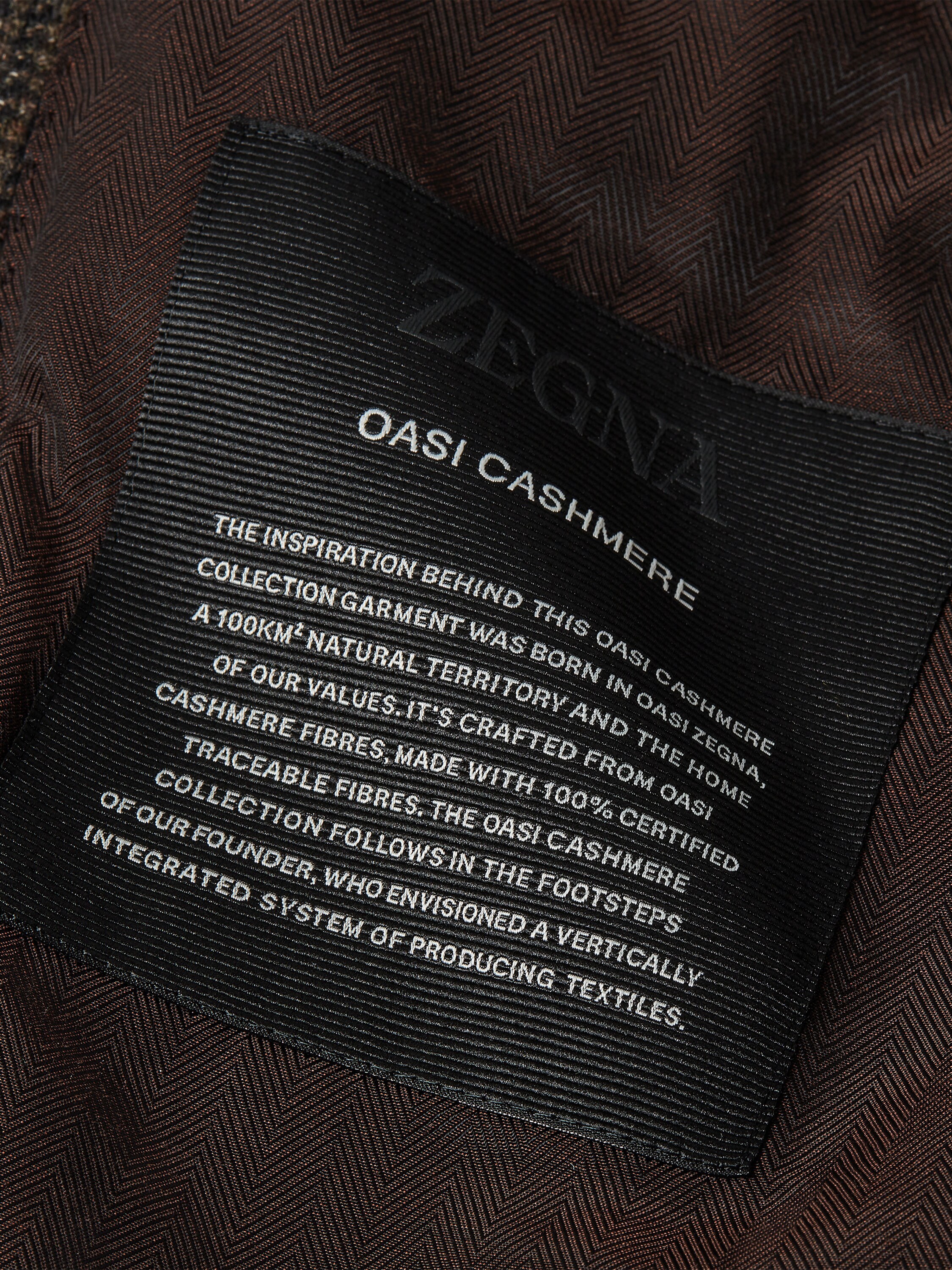 Dark Olive Green and Black Oasi Cashmere Jacket Product detail photo #2