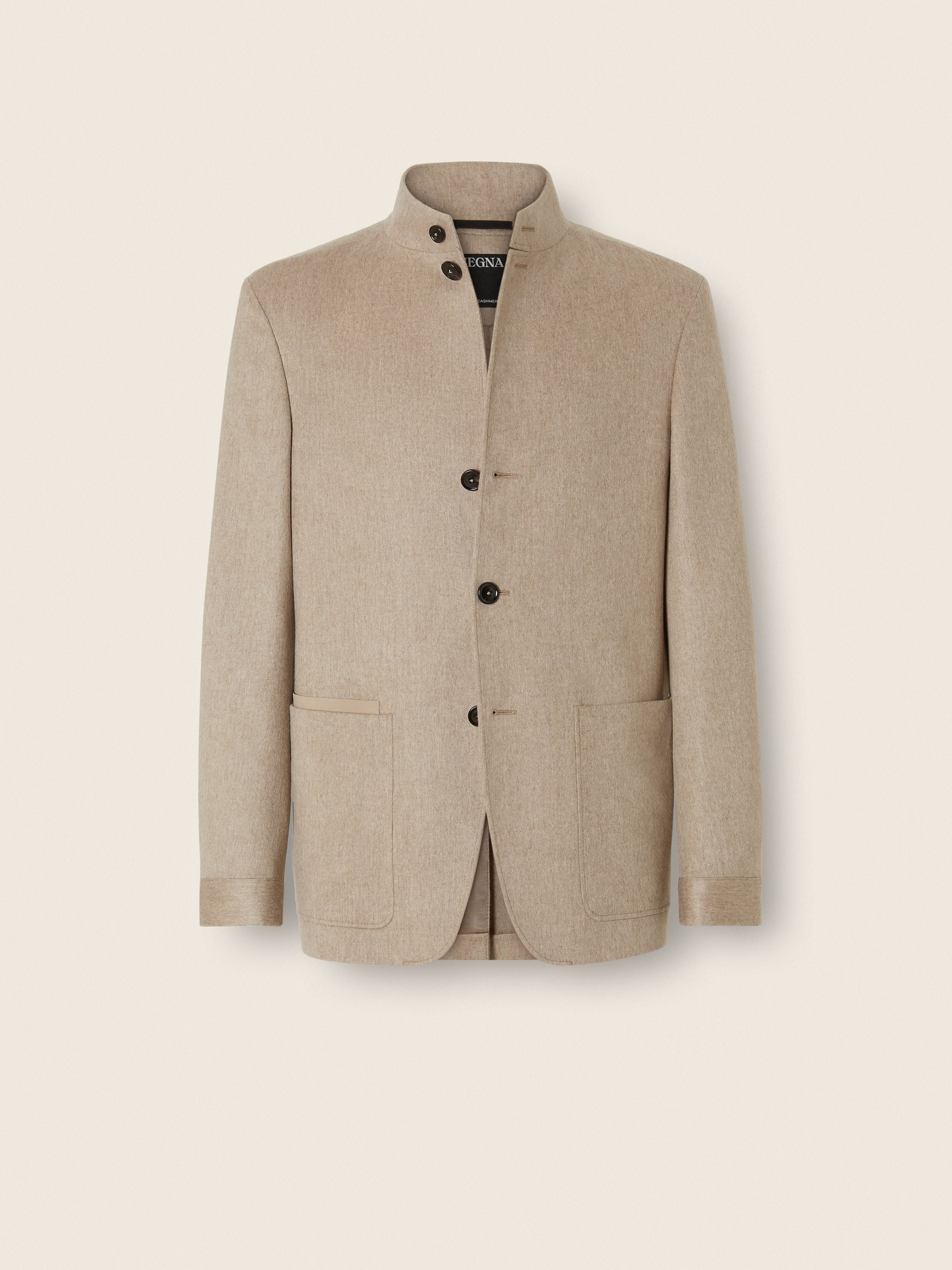 Light Taupe Multimélange Oasi Cashmere Il Conte Jacket Main product photo