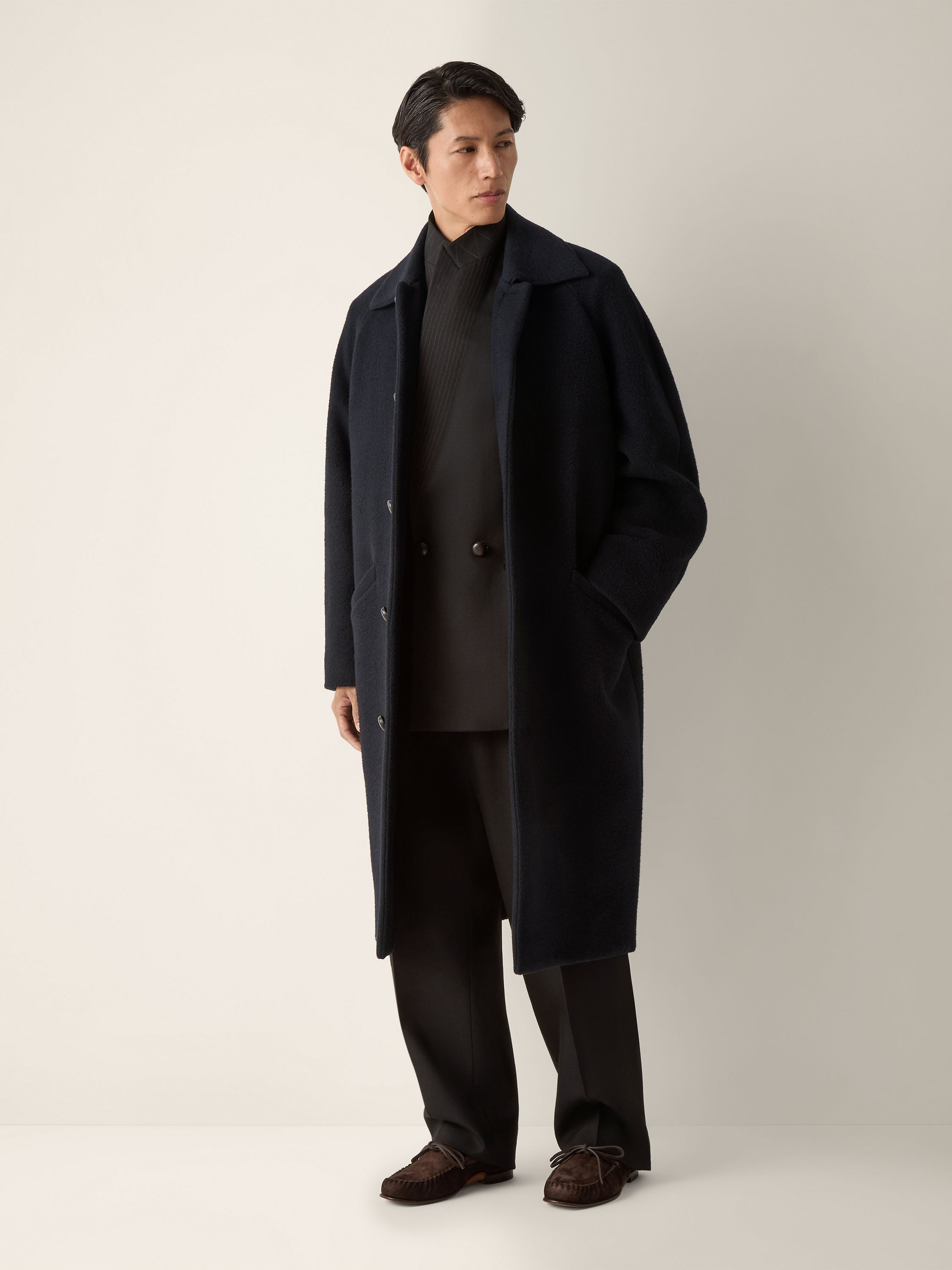 Black Cashmere Overcoat Product detail photo #1