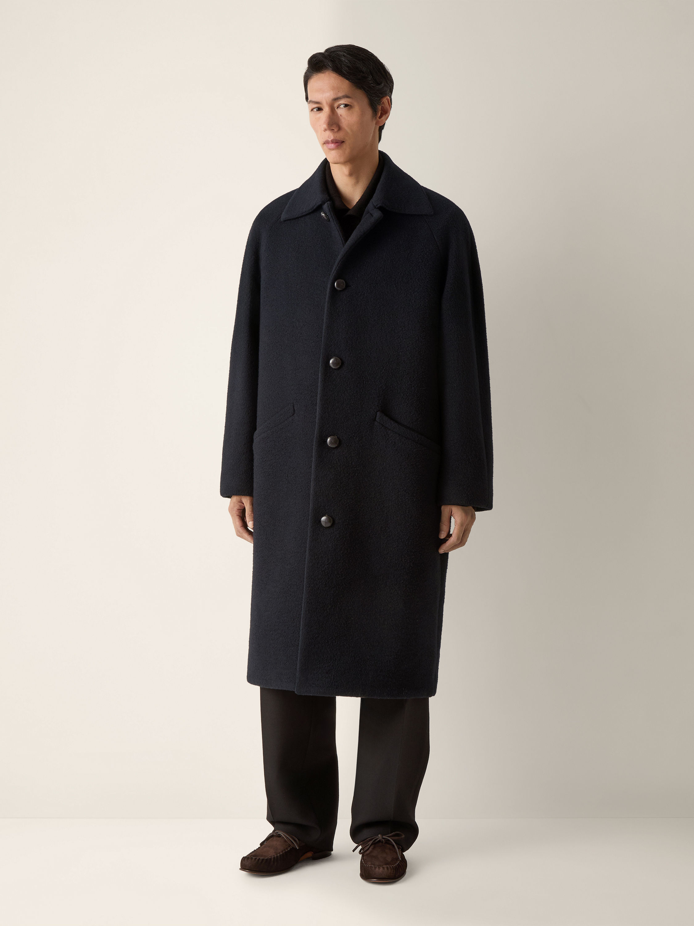 Black Cashmere Overcoat Product detail photo #3
