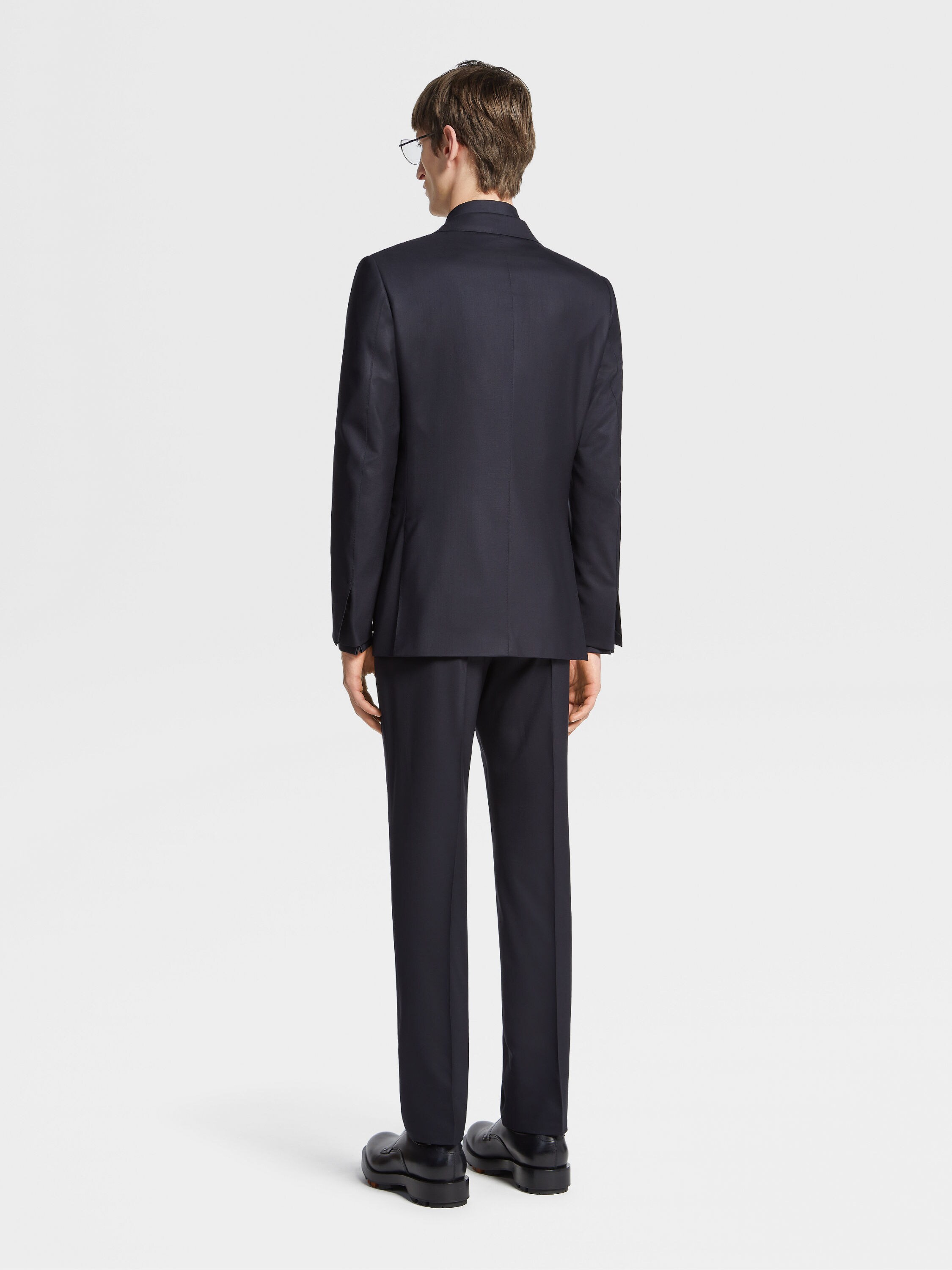 Navy Blue Centoventimila Wool Suit Product detail photo #3