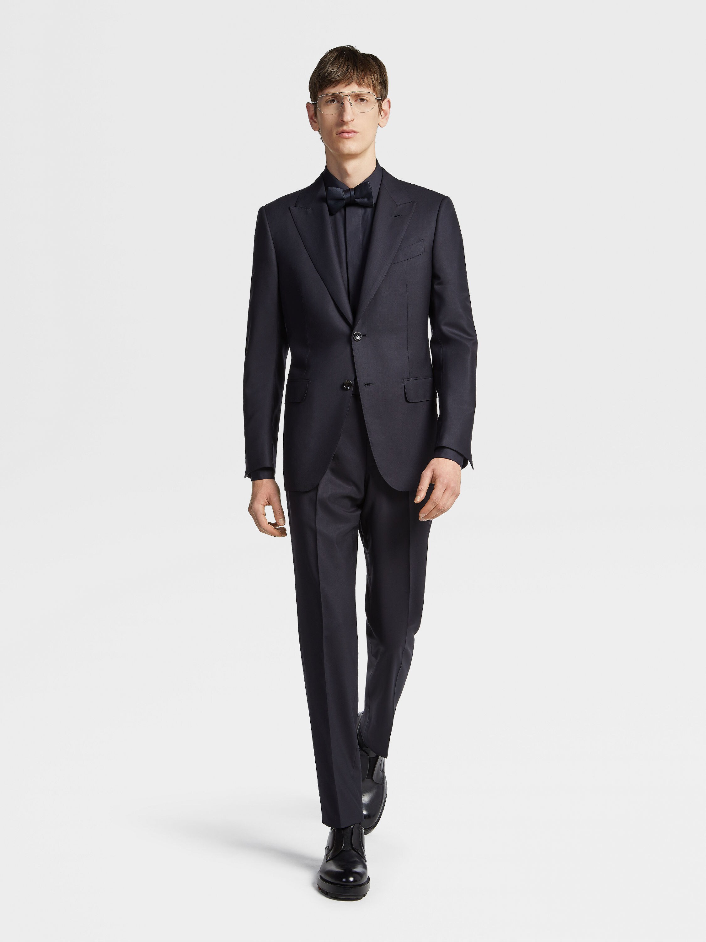 Navy Blue Centoventimila Wool Suit