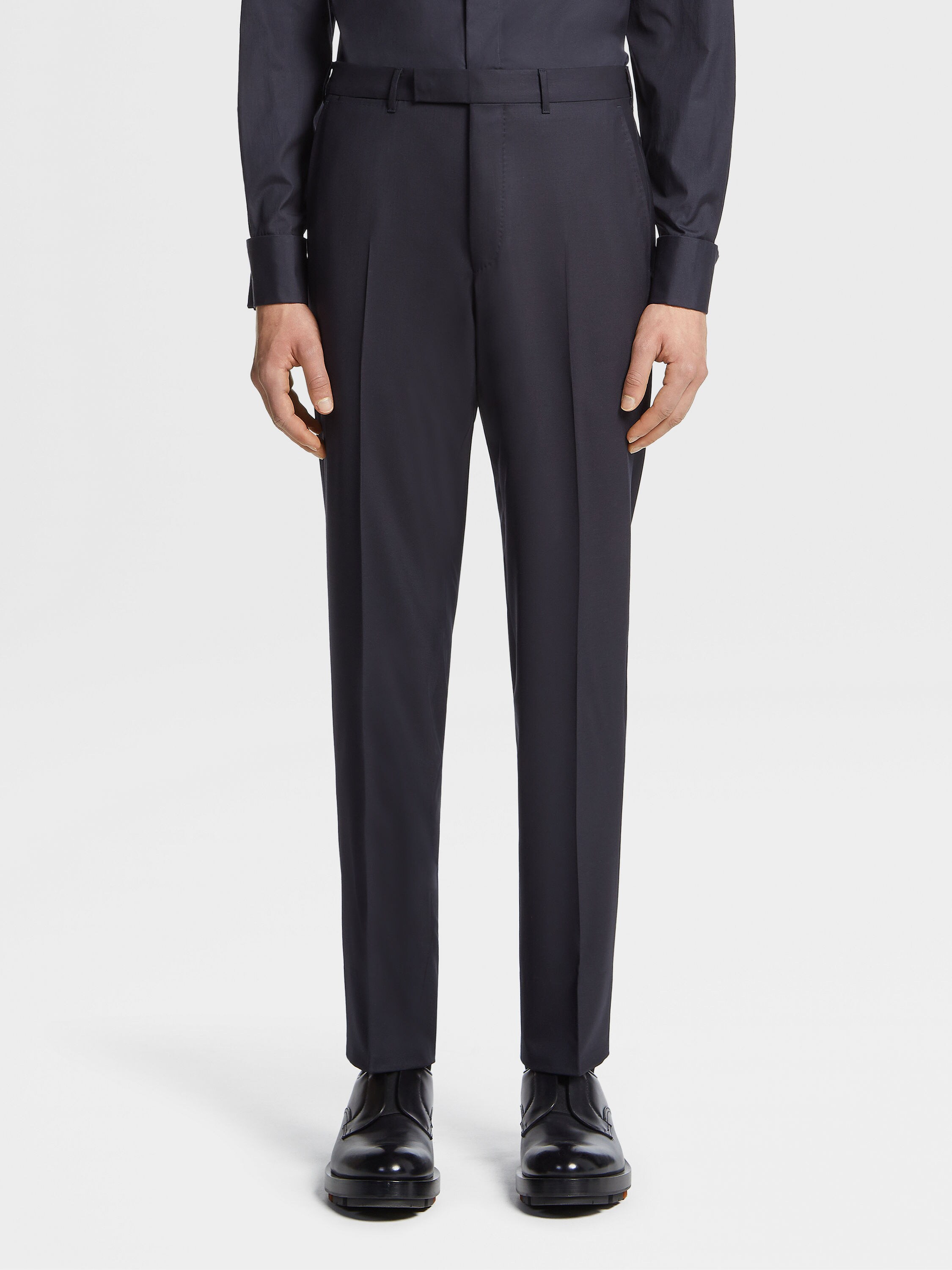 Navy Blue Centoventimila Wool Suit Product detail photo #4