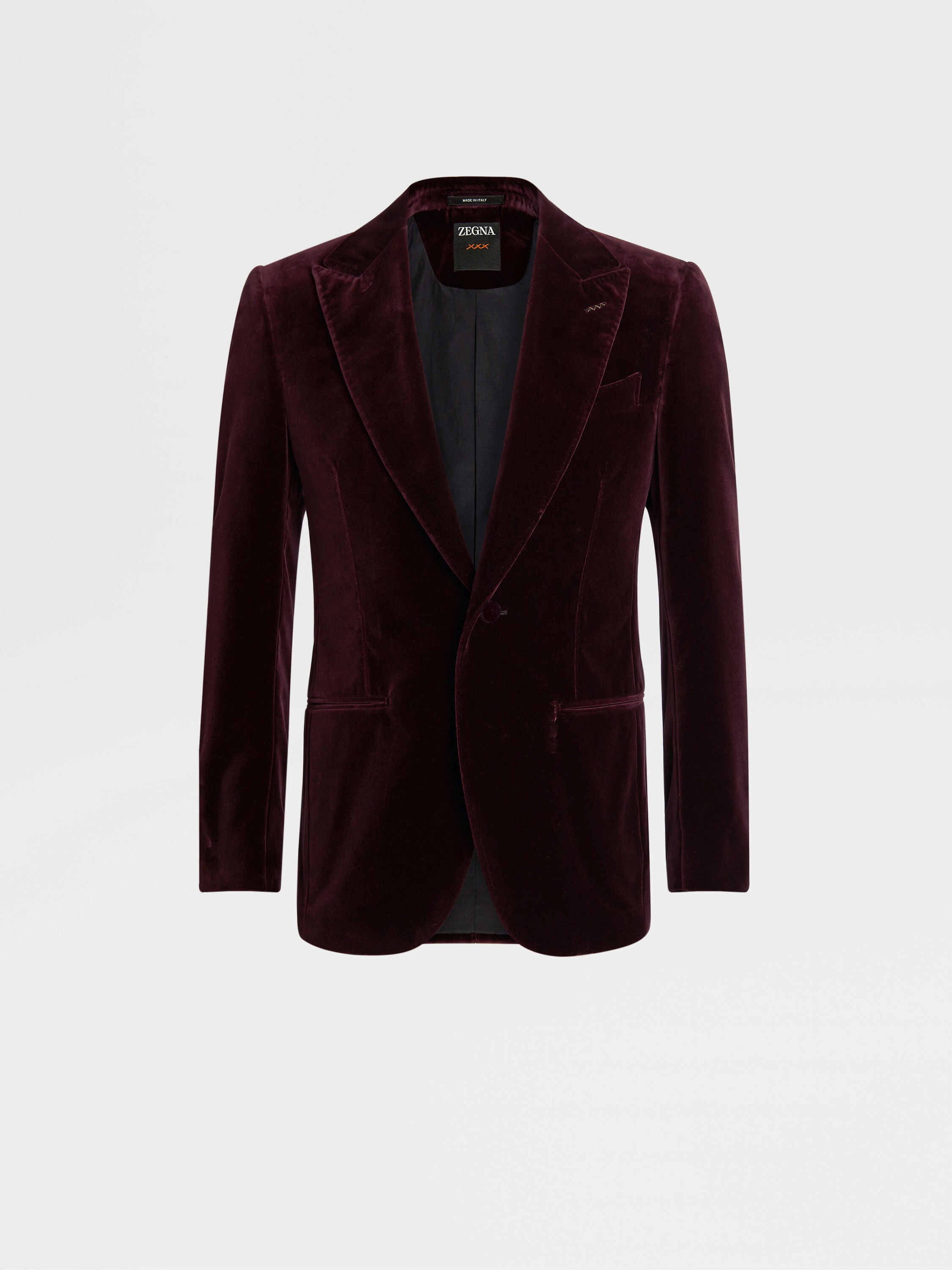 Dark Burgundy Cotton Evening Jacket