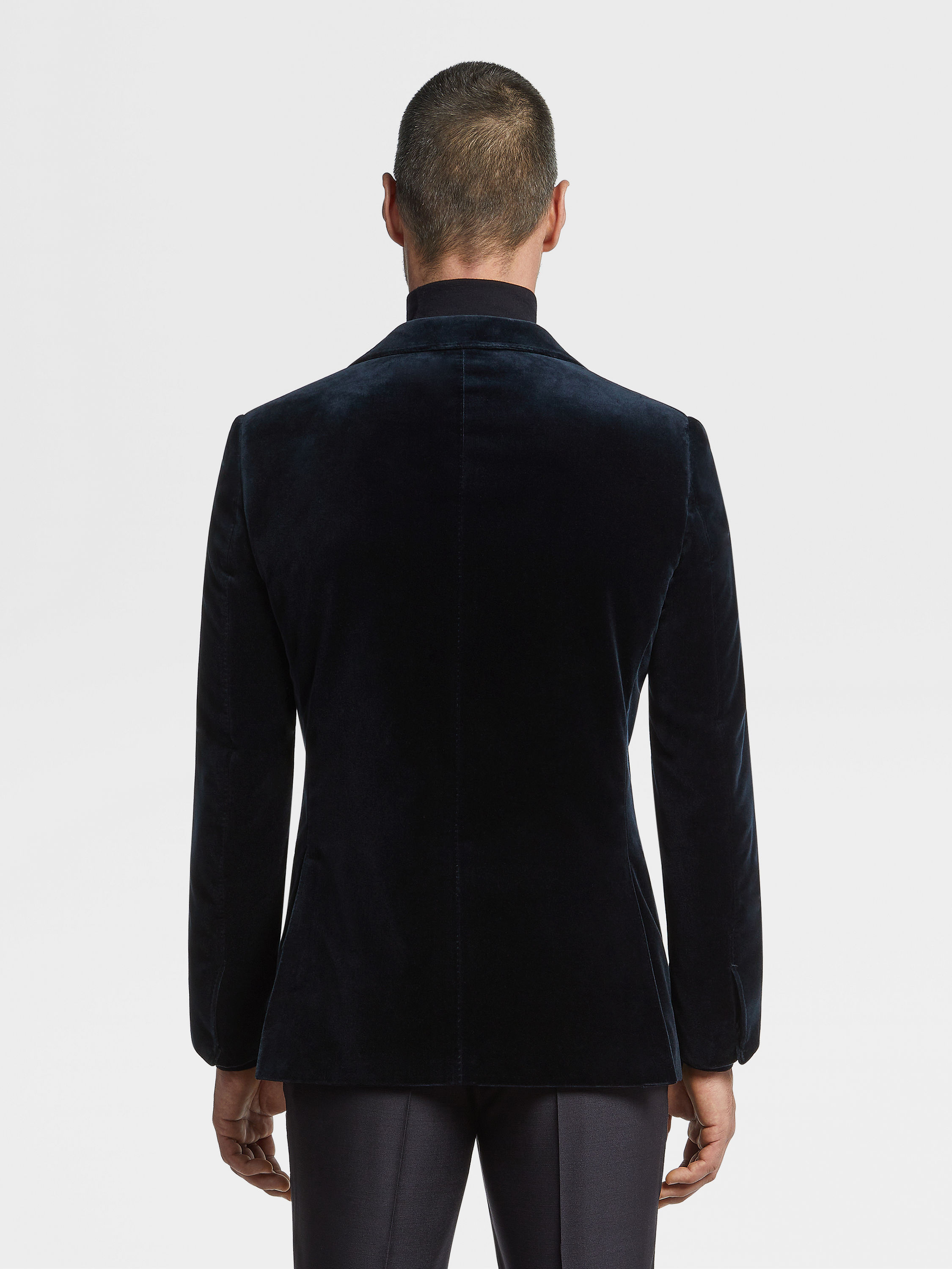 深蓝绿色棉质晚装夹克 產品細節圖 #4