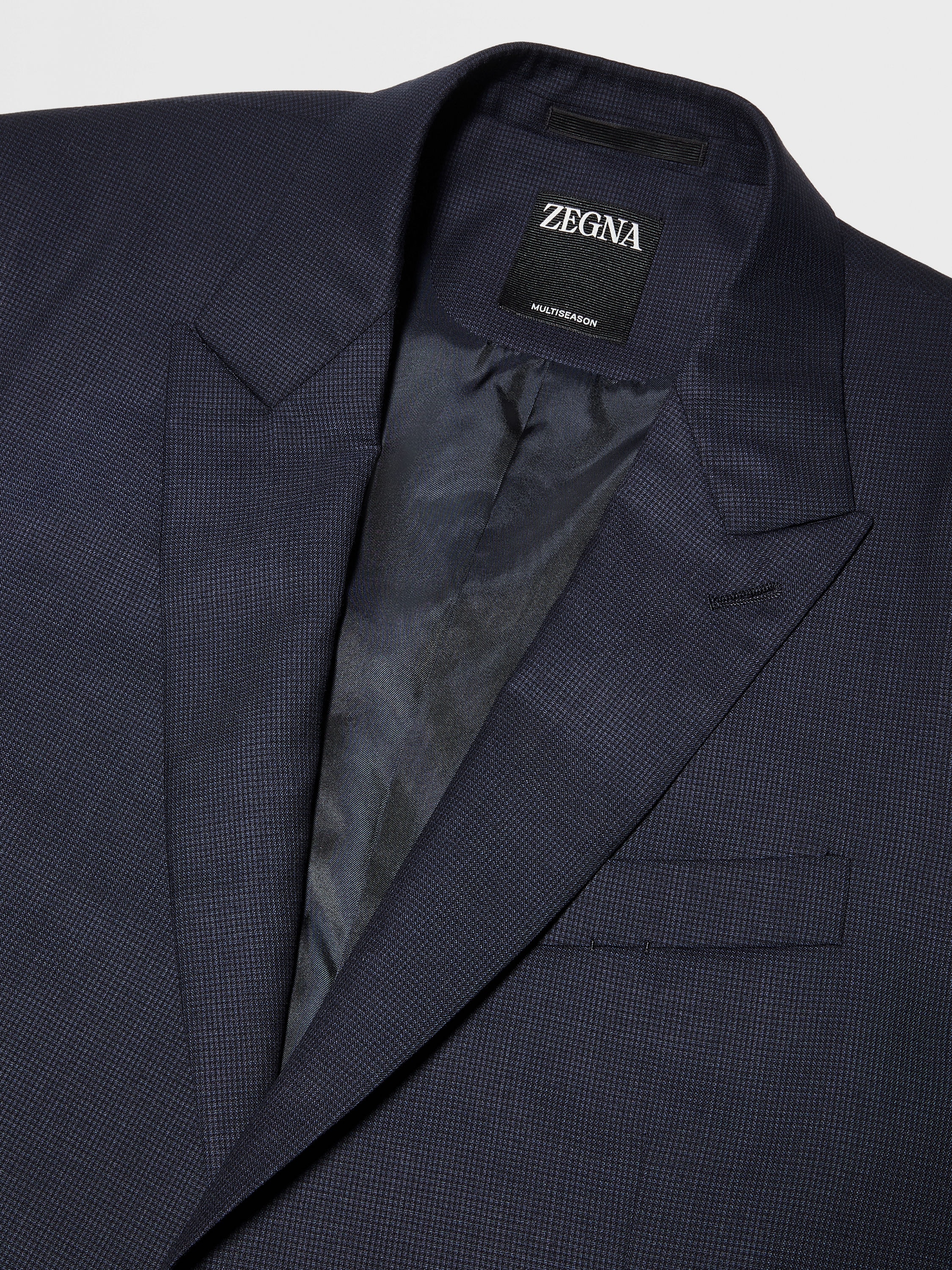 海军蓝配蓝色 Multiseason 羊毛西装 產品細節圖 #2
