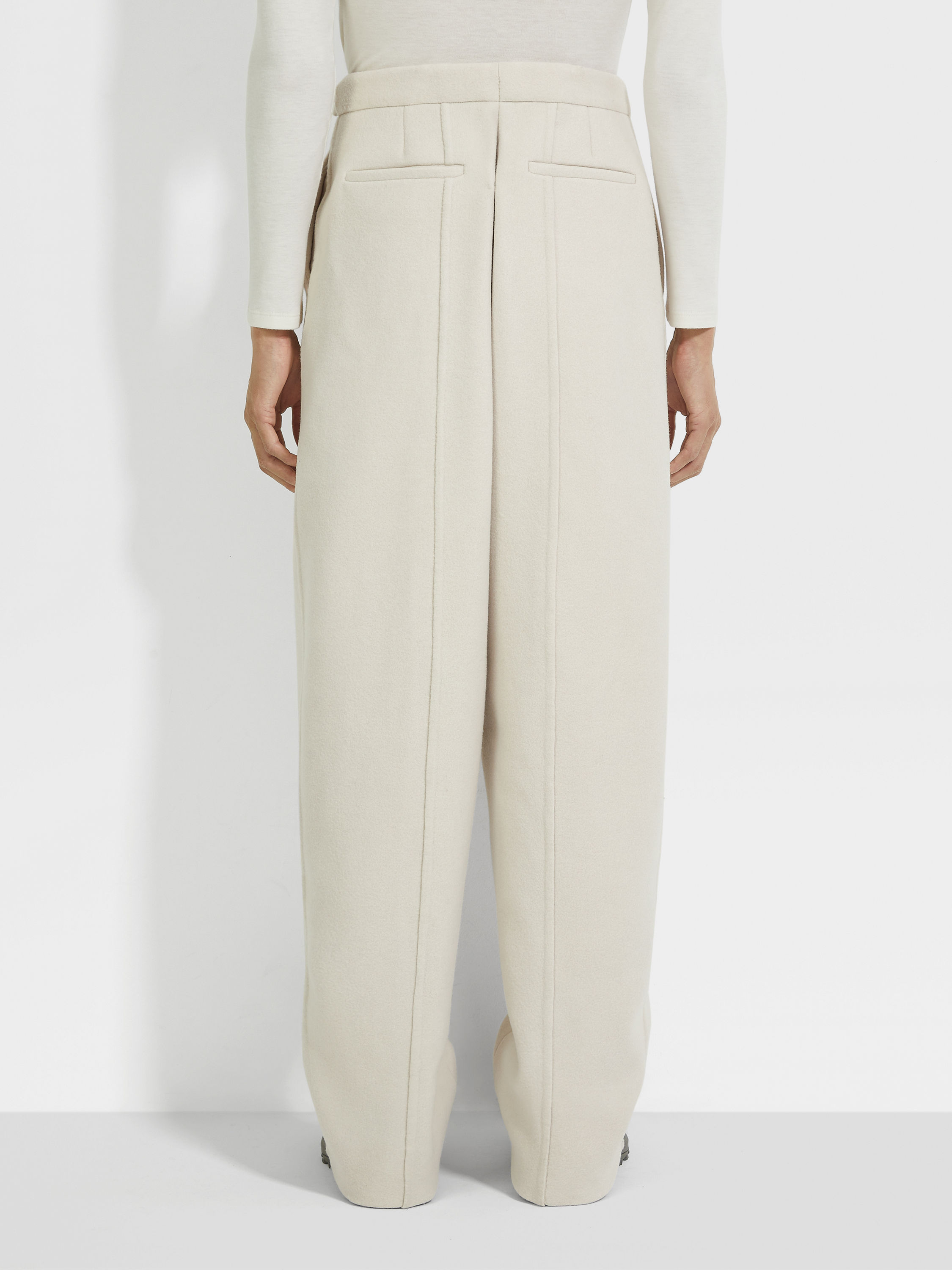 浅米色Trofeo™ Cashmere长裤 產品細節圖 #5