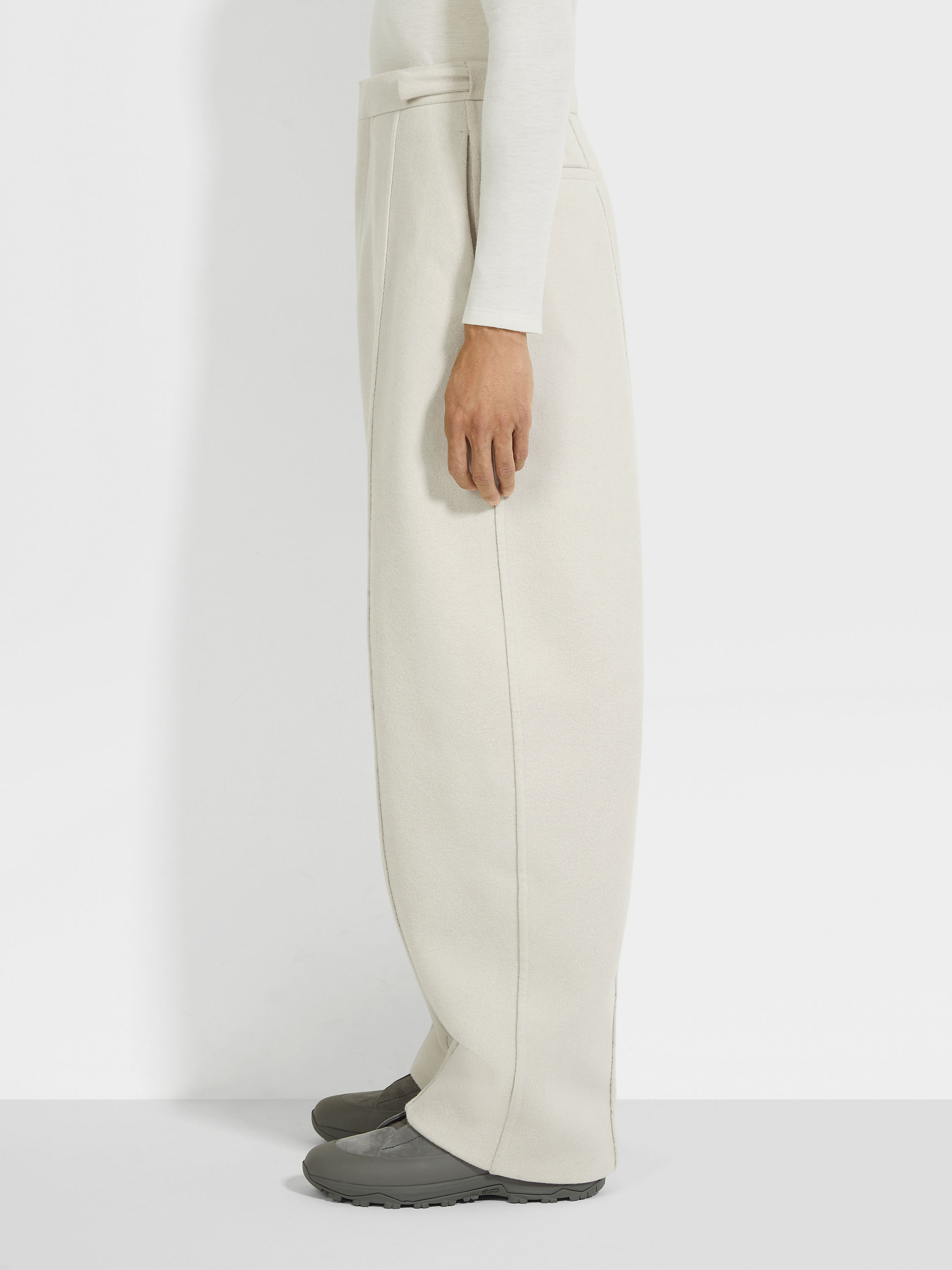 浅米色Trofeo™ Cashmere长裤 產品細節圖 #3
