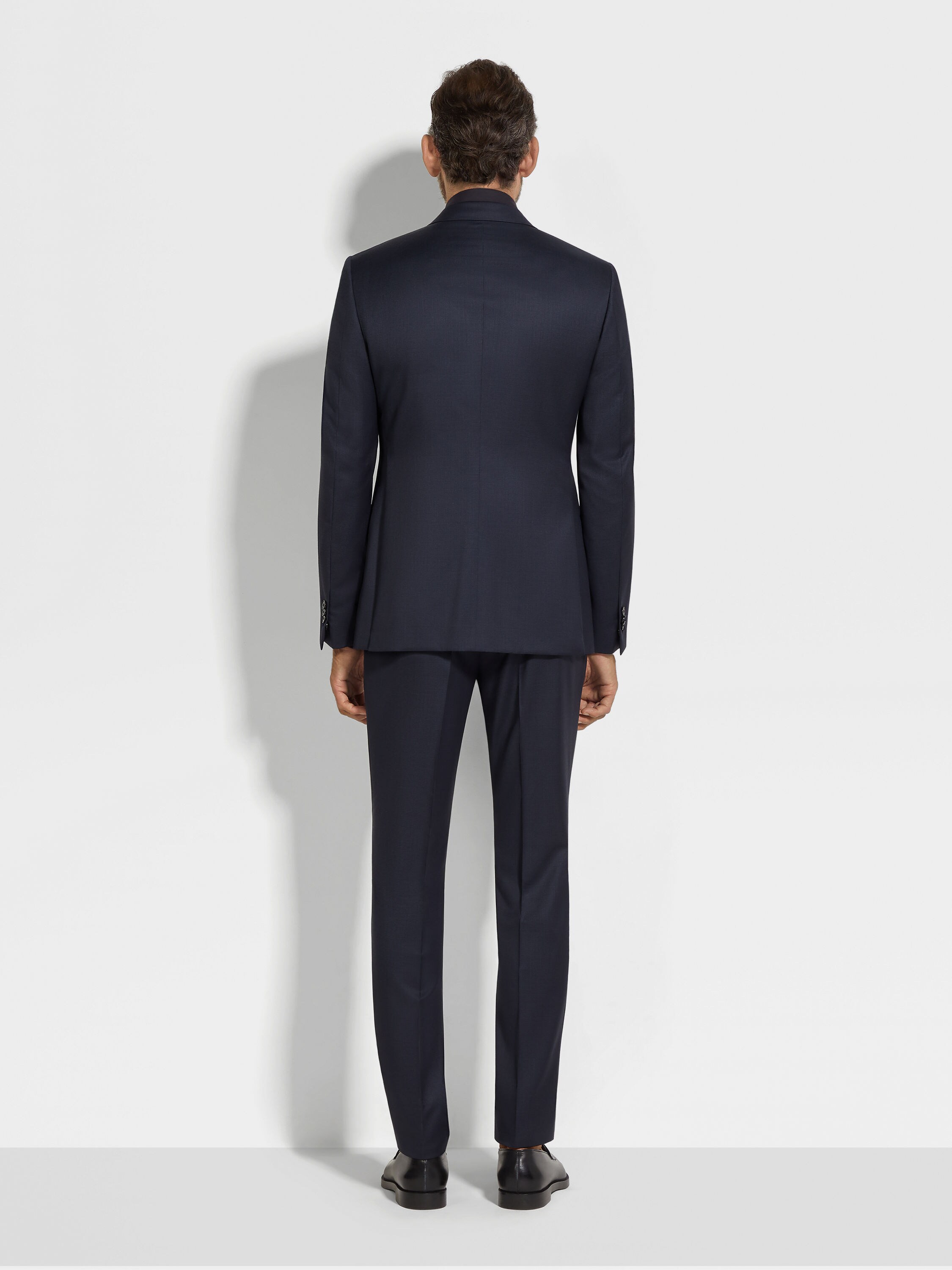 Blue and Navy Blue Multiseason Wool Suit Product detail photo #3