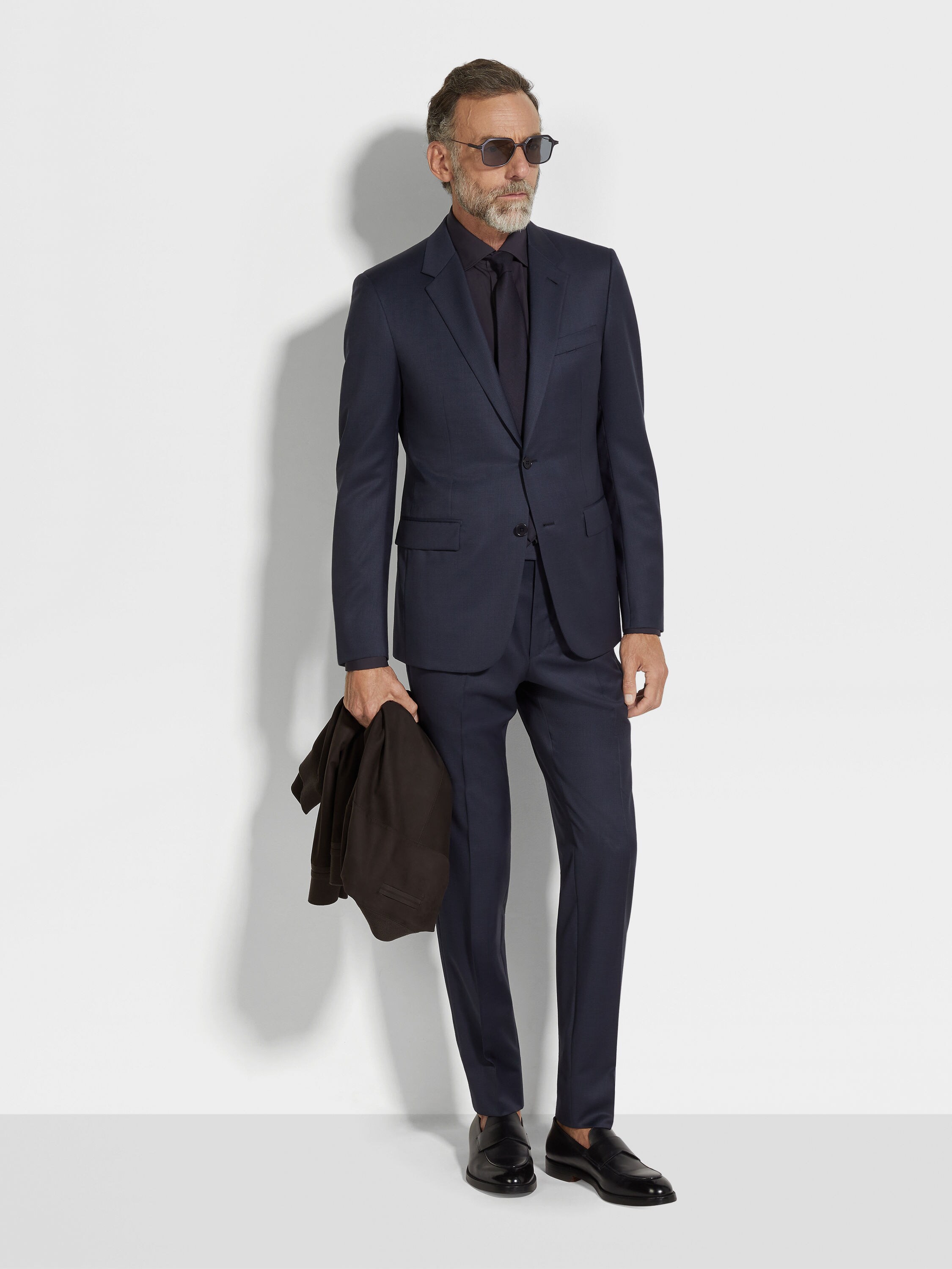 Blue and Navy Blue Multiseason Wool Suit Main product photo