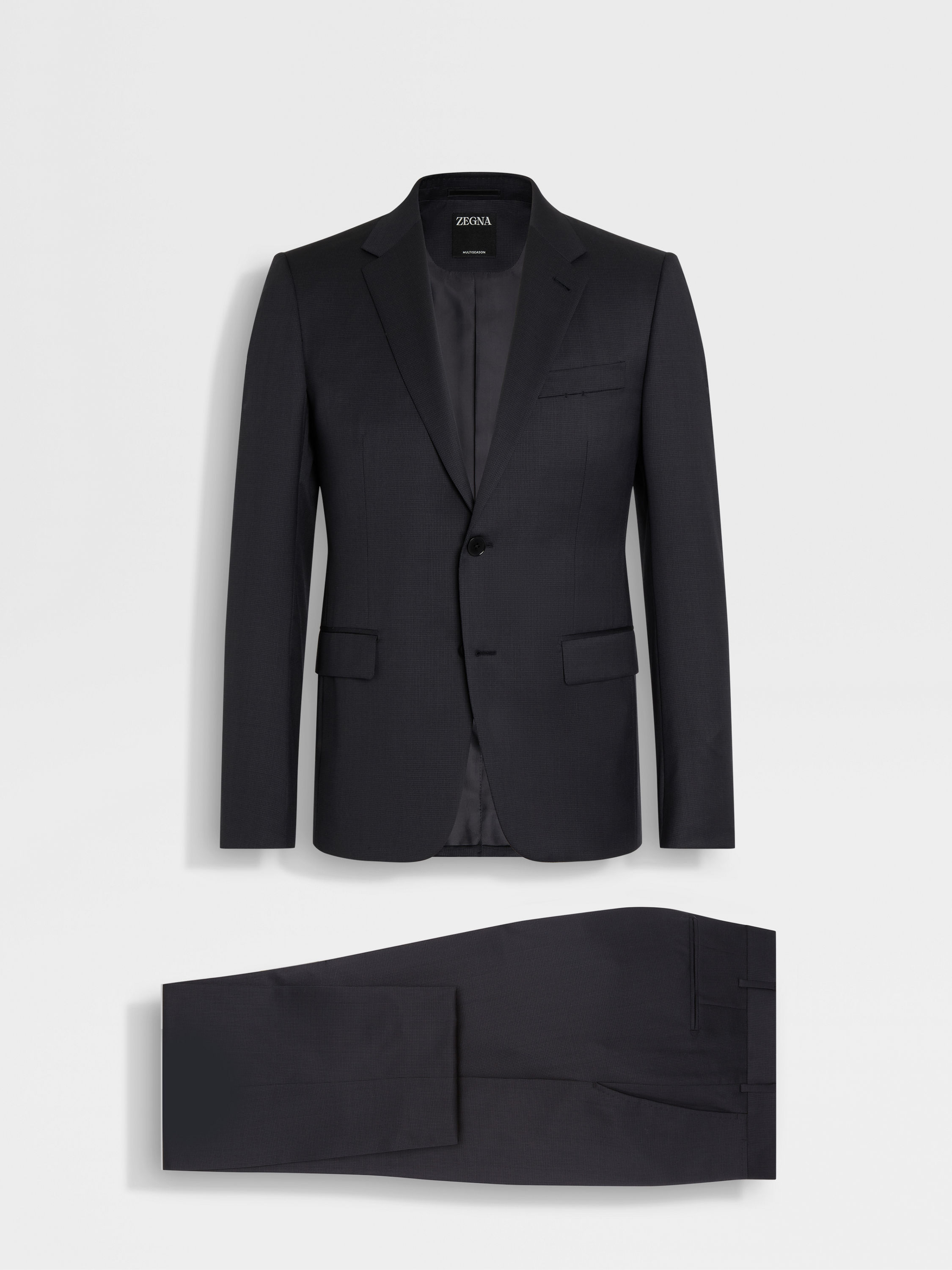 Dark Grey and Black Multiseason Wool Suit Product detail photo #1