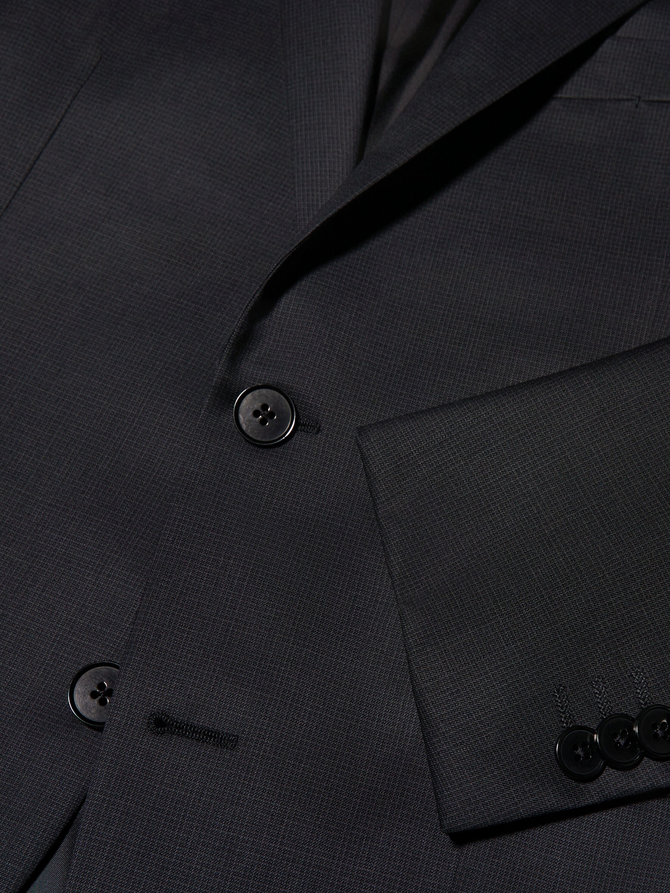 Dark Grey and Black Multiseason Wool Suit Product detail photo #2