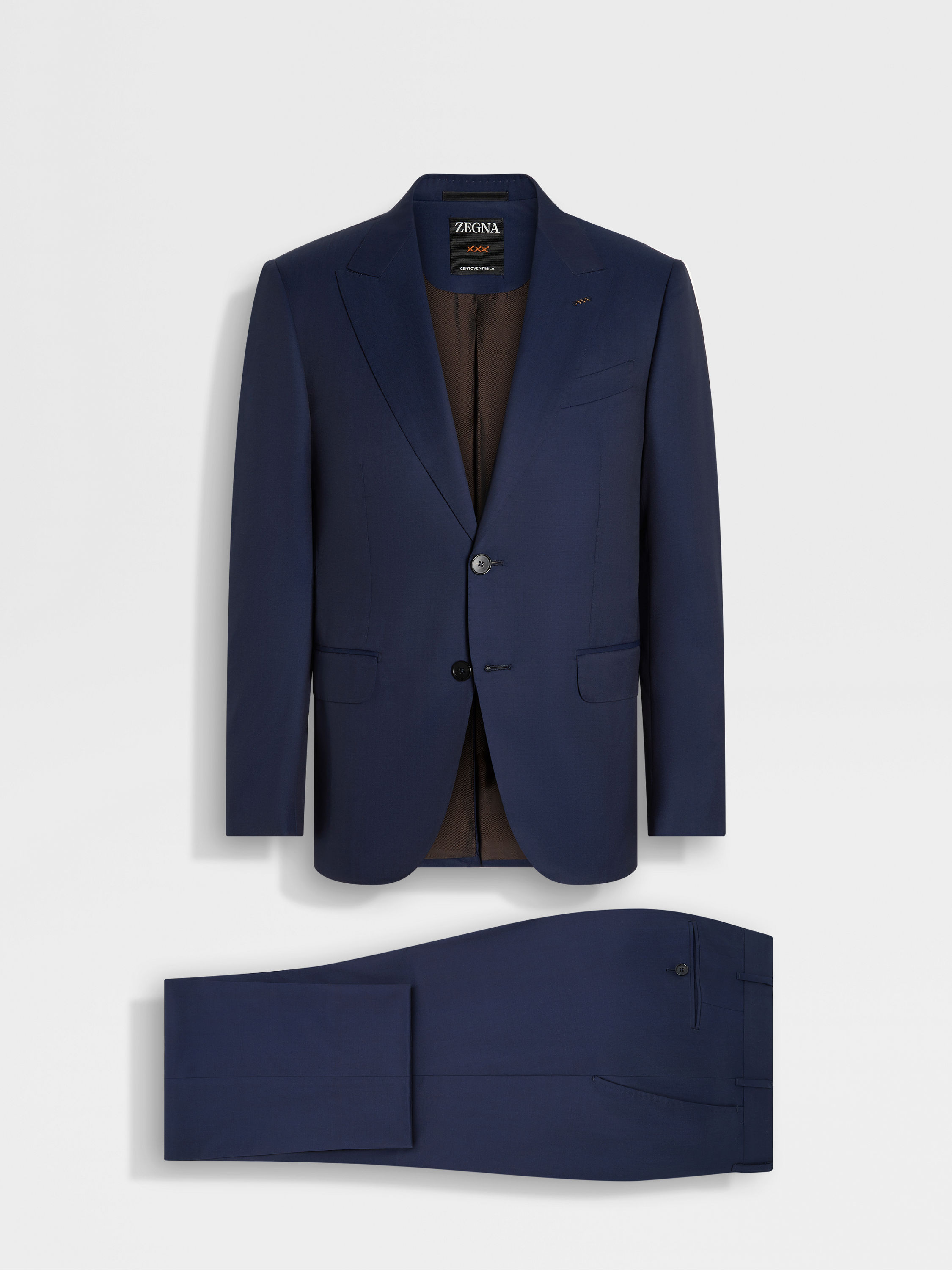 Electric Blue Centoventimila Wool Suit Product detail photo #1