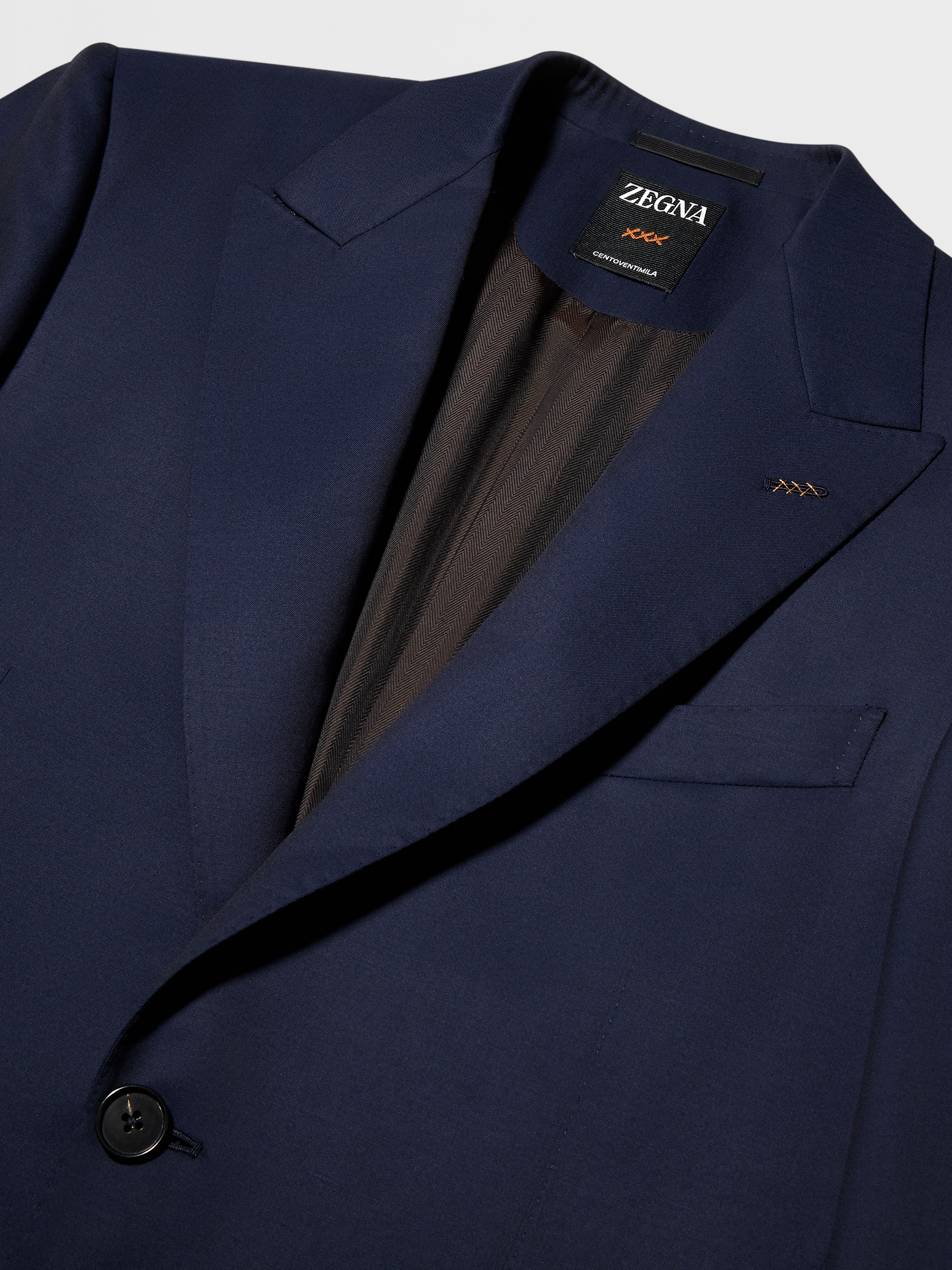 Electric Blue Centoventimila Wool Suit Product detail photo #3