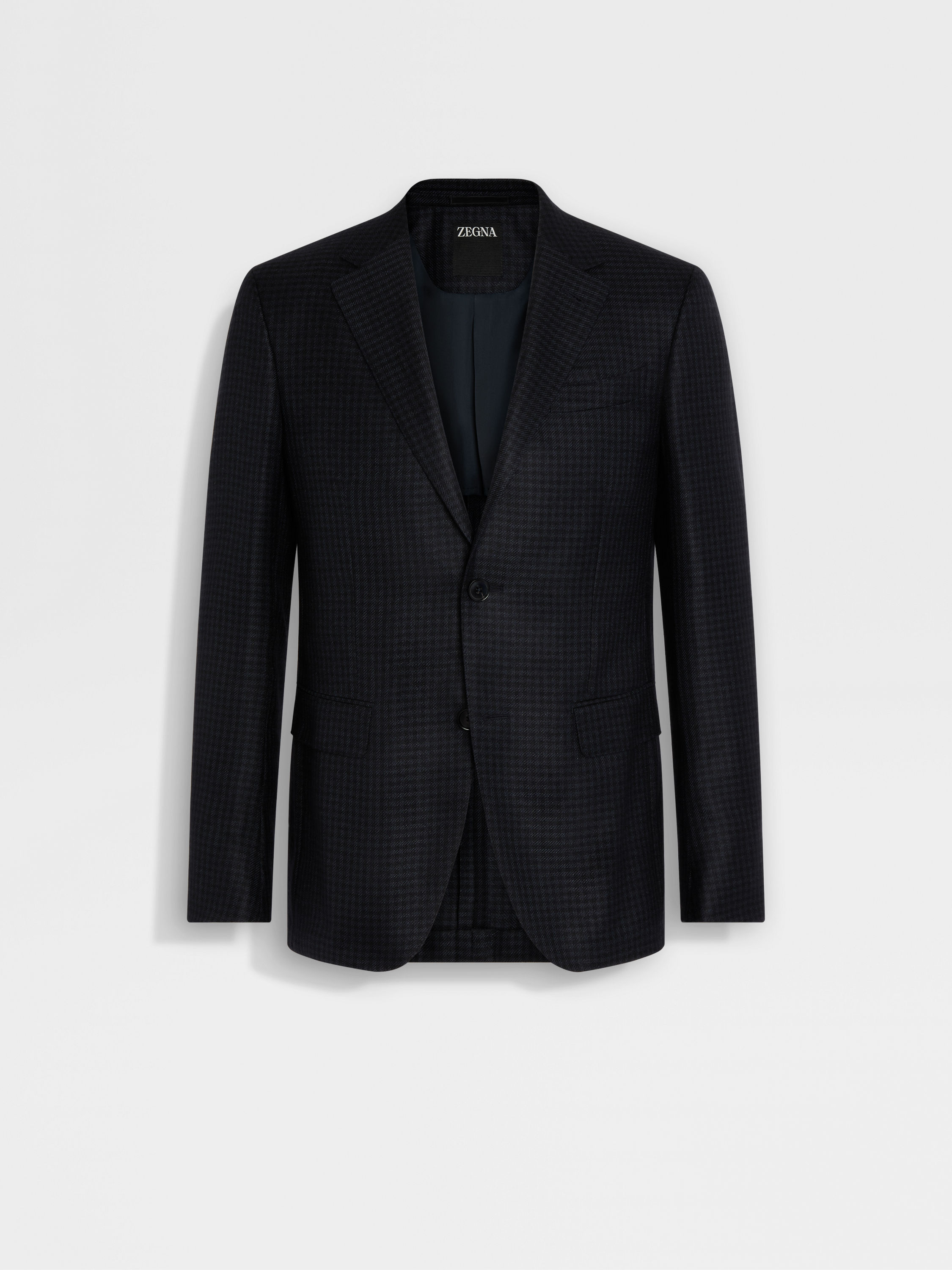 Dark Blue and Black Cashmere and Silk Jacket Main product photo