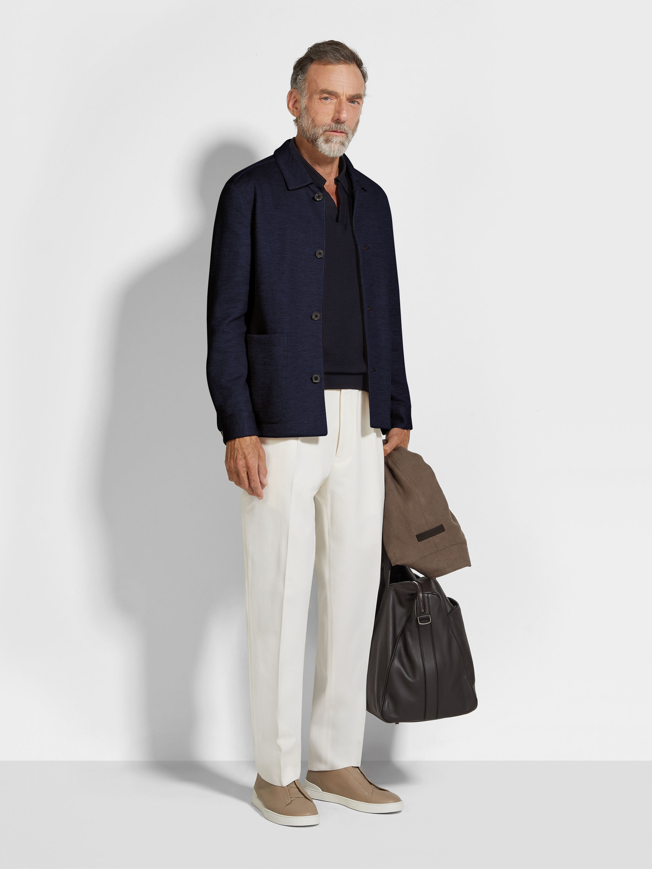 Jerseywear Cotton Linen Cashmere and Silk Blend Alpe Chore Jacket Product detail photo #1