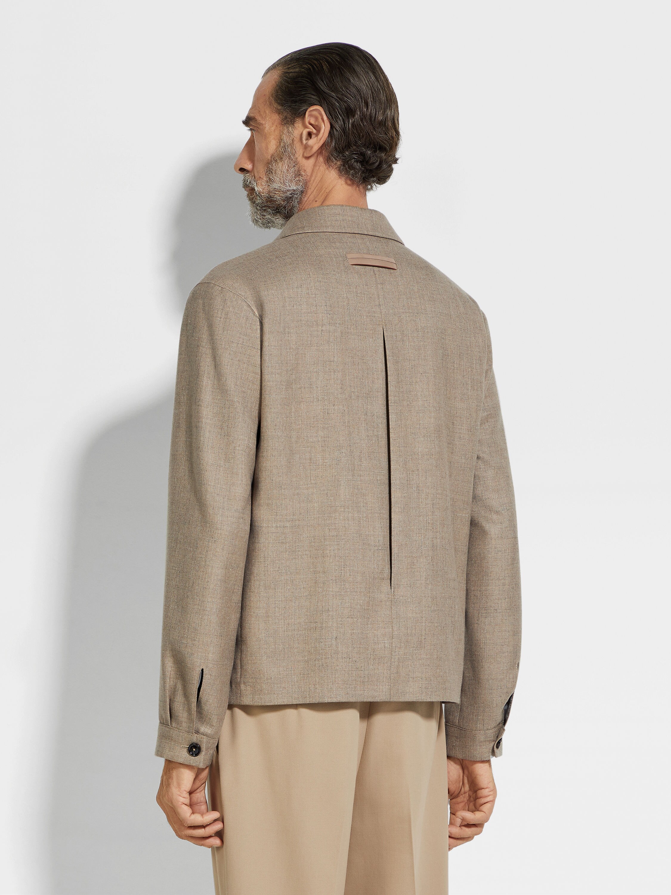 Cashmere Silk and Linen Chore Jacket Product detail photo #4