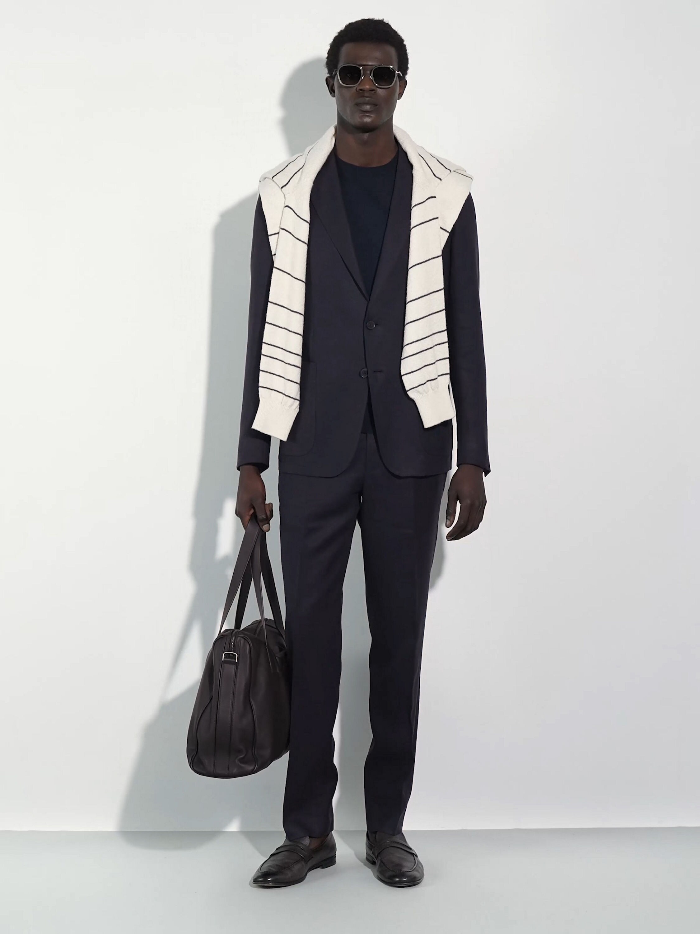 海军蓝 Oasi Lino 绿洲亚麻 Blue Flower 夹克