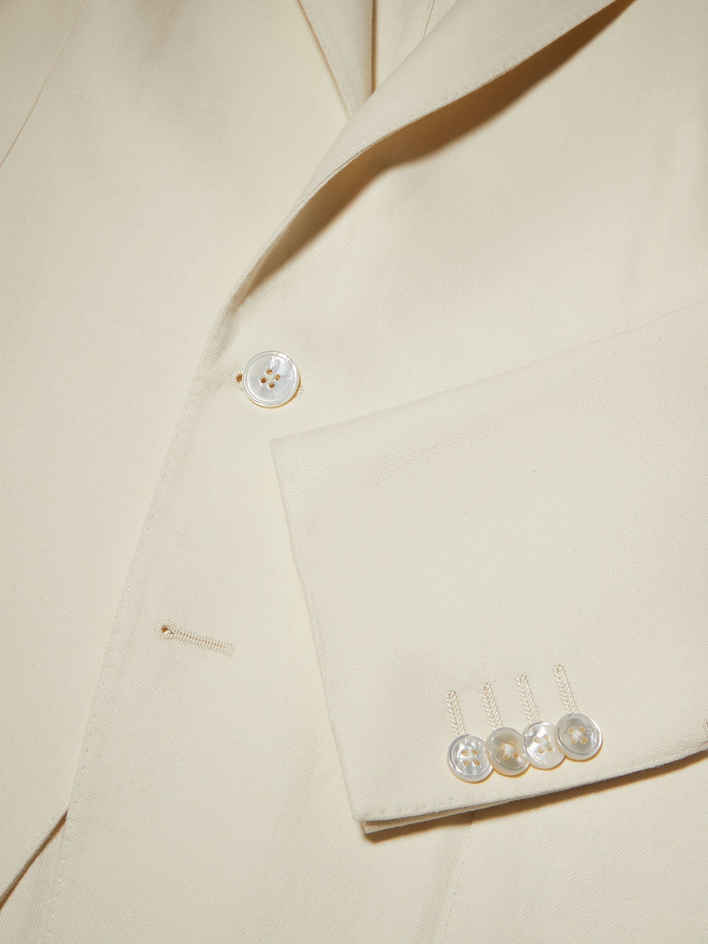 White Oasi Lino Blue Flower Jacket Product detail photo #2