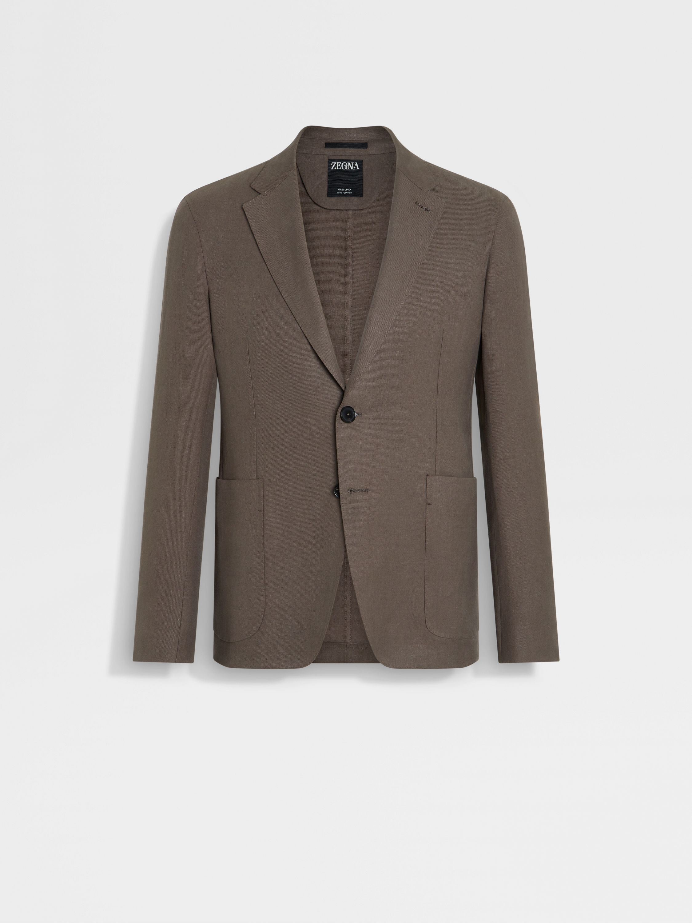 深灰褐色 Oasi Lino 绿洲亚麻 Blue Flower 夹克 產品細節圖 #1